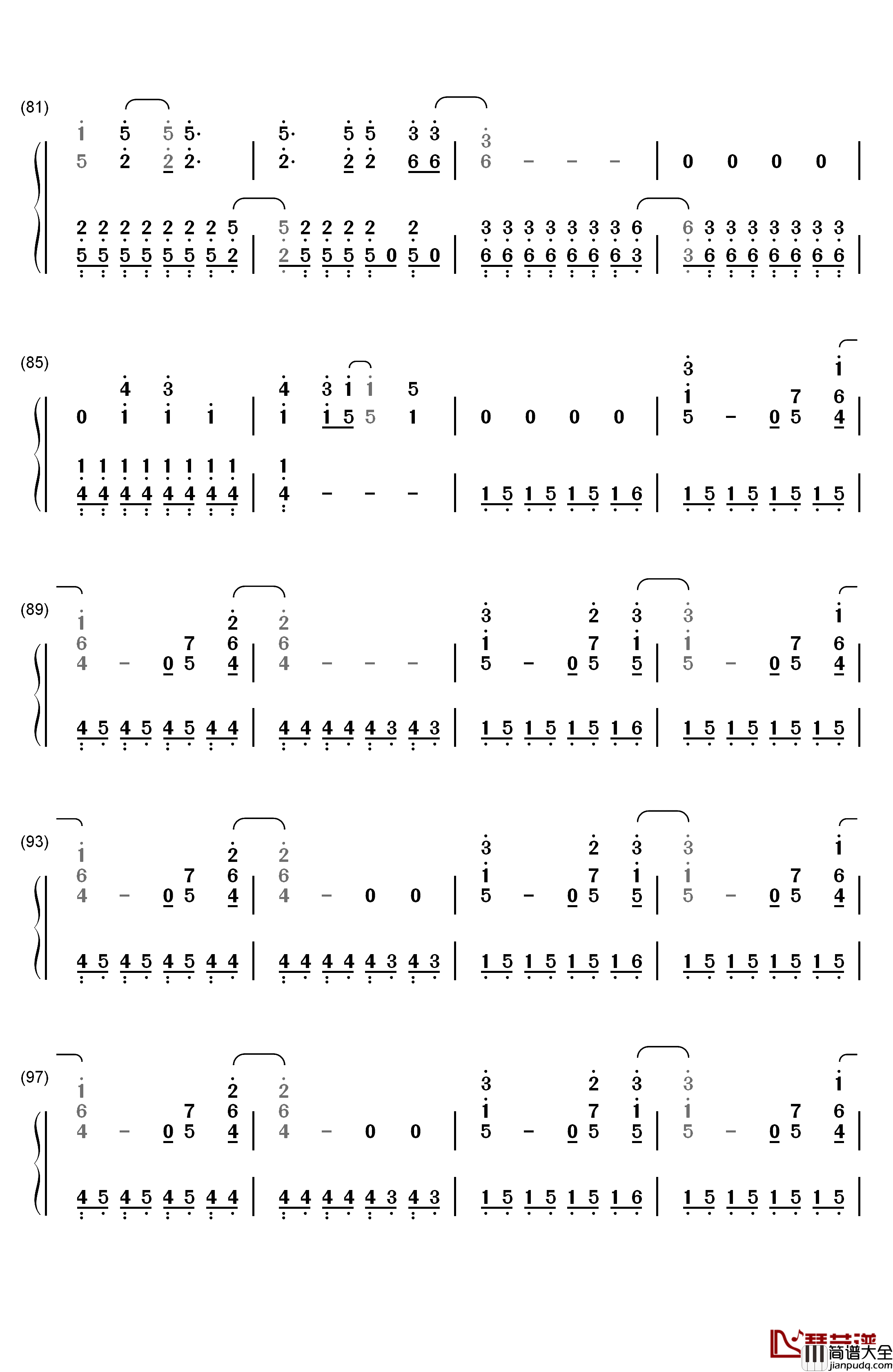 Bored_to_Death钢琴简谱_数字双手_Blink_182