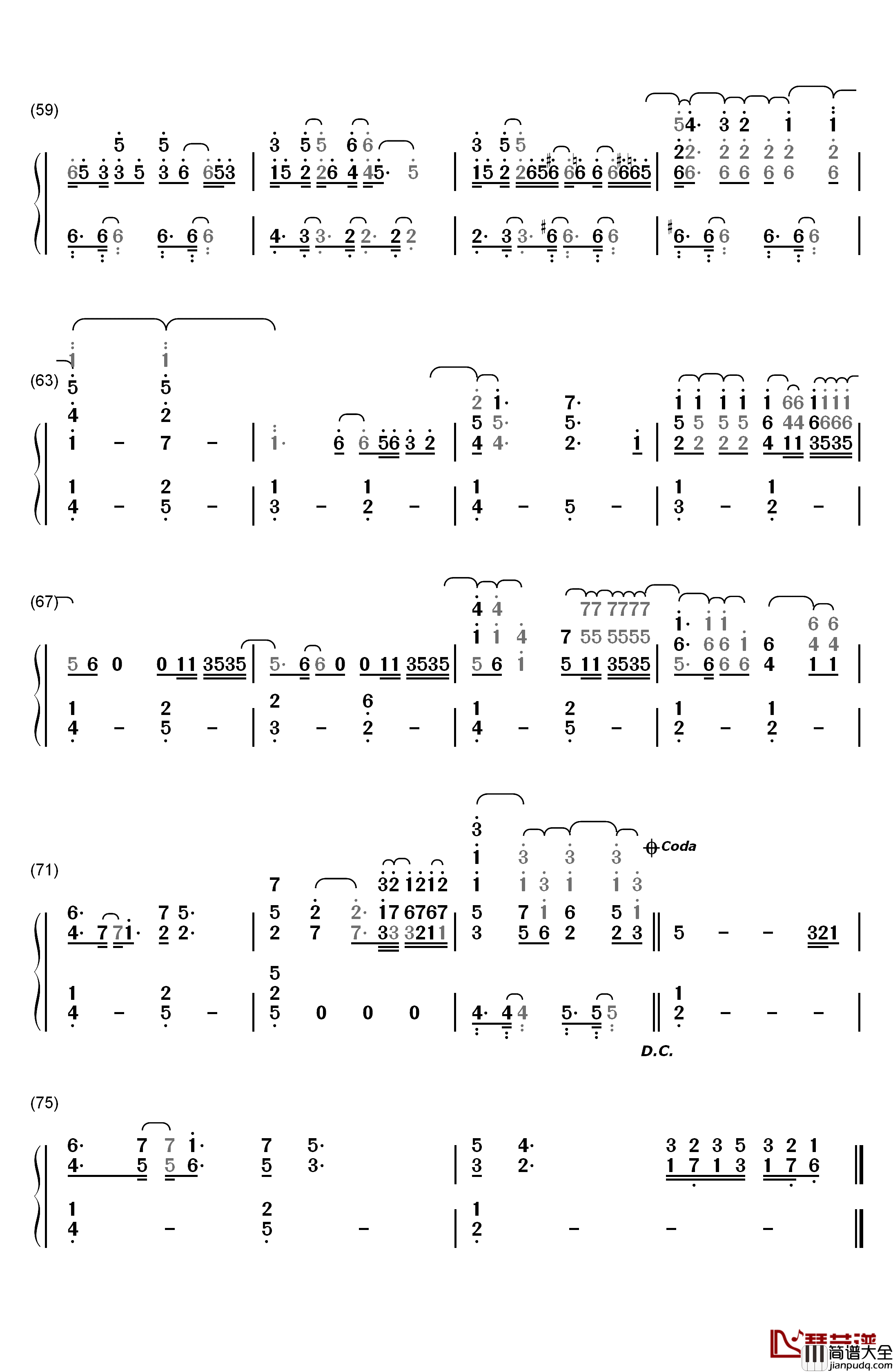 Hate_That_I_Love_You钢琴简谱_数字双手_Rihanna