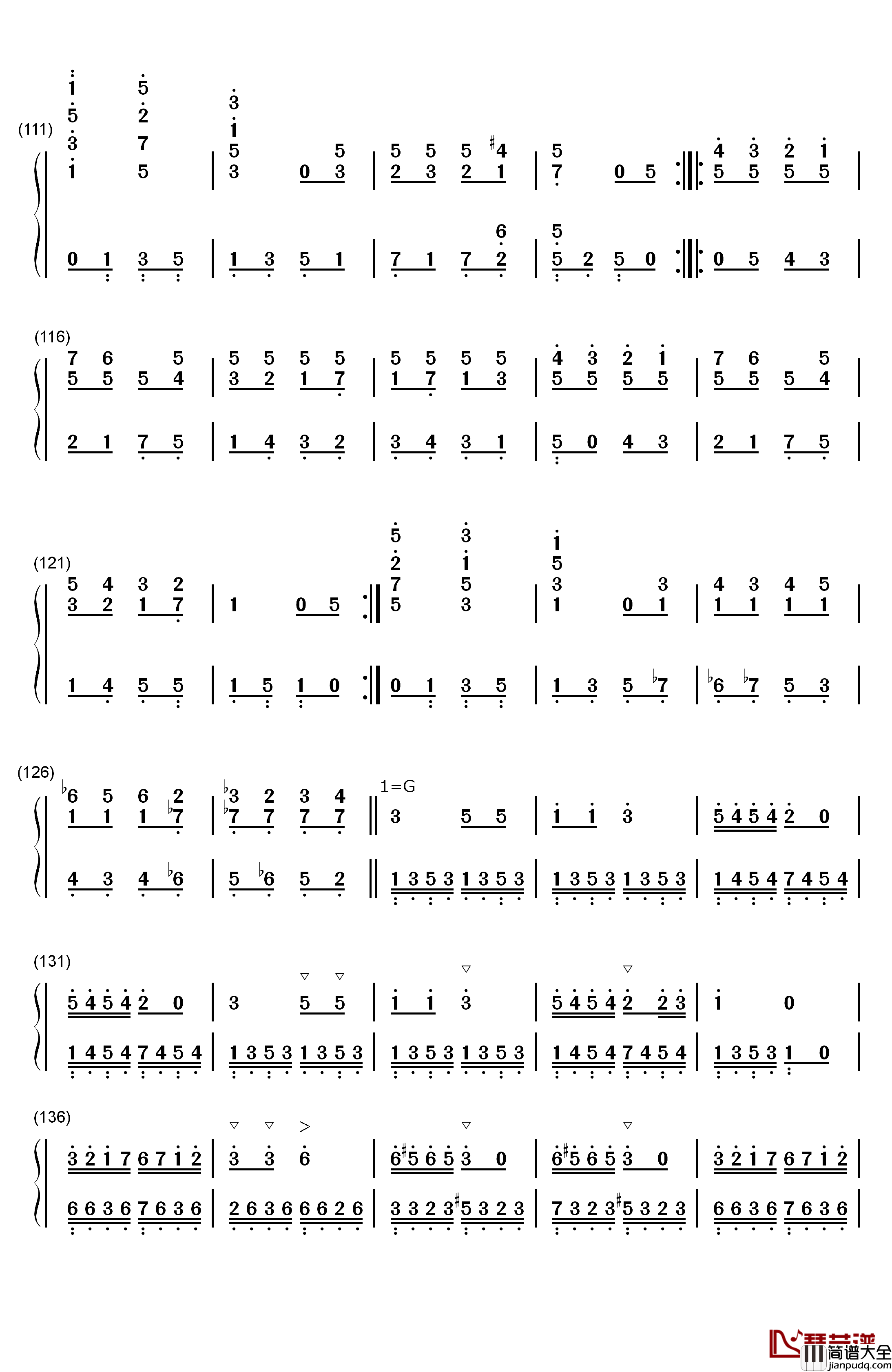 丢失一分钱的愤怒钢琴简谱_数字双手_贝多芬