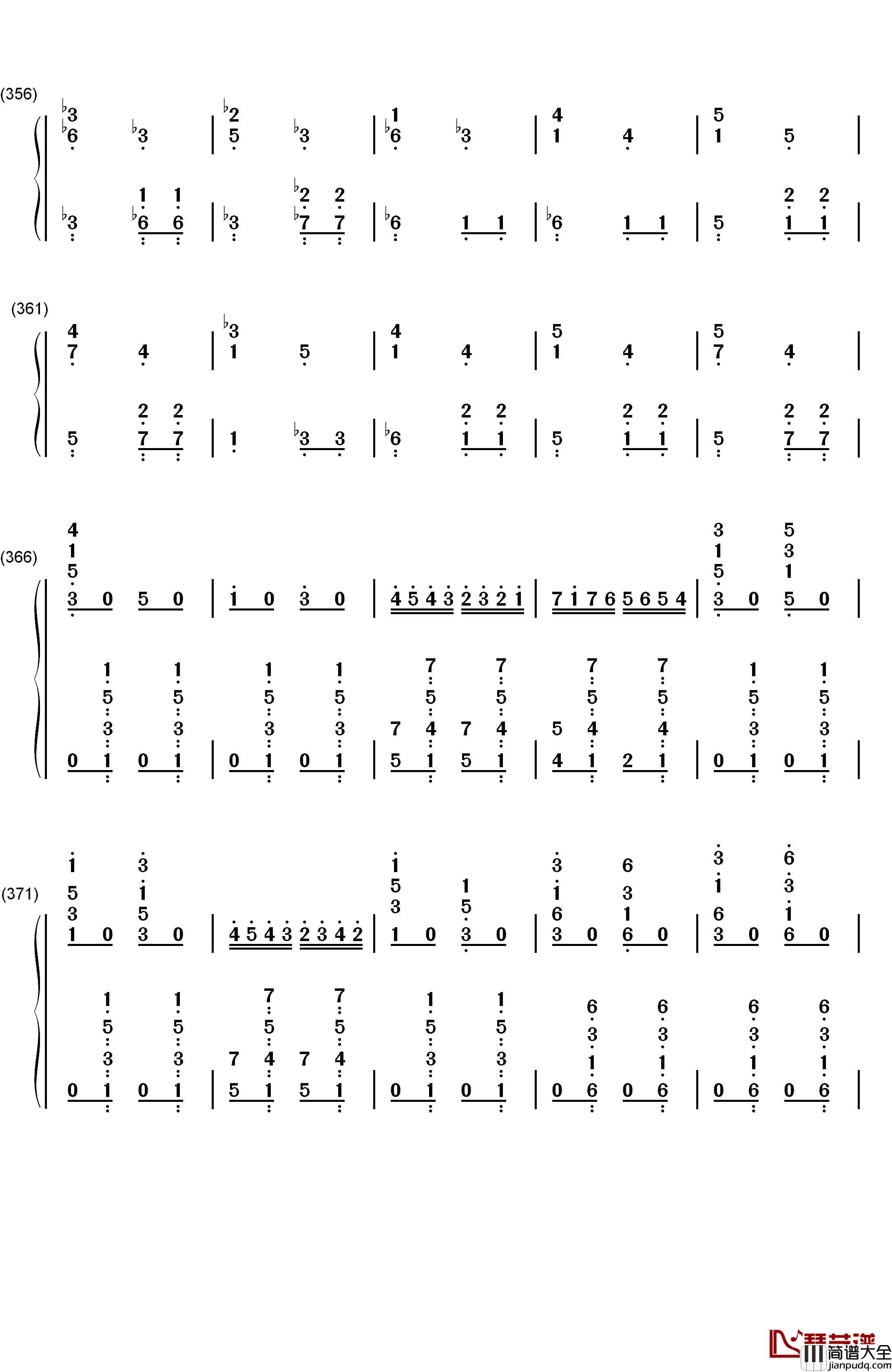丢失一分钱的愤怒钢琴简谱_数字双手_贝多芬