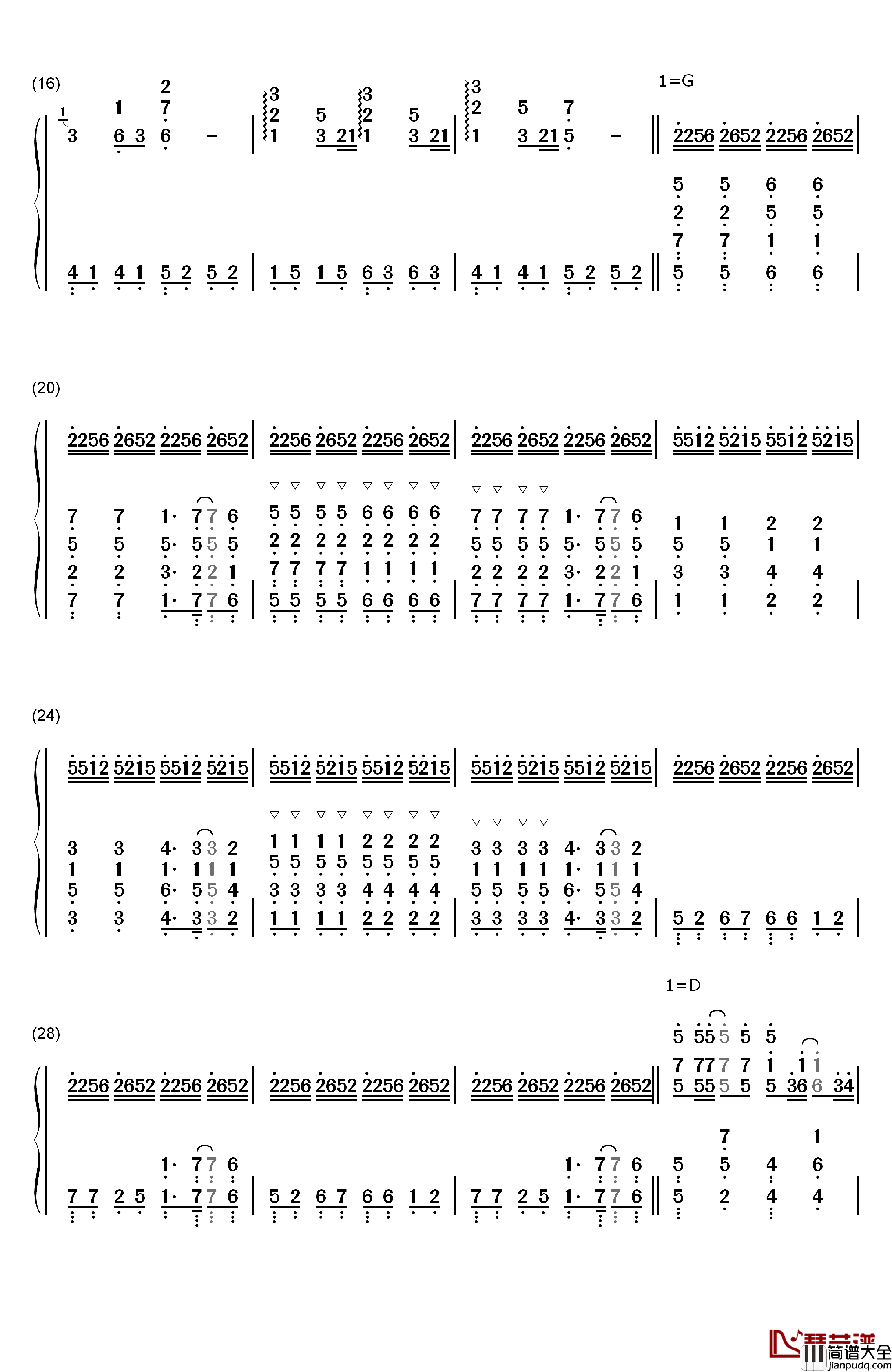 菊次郎的夏天钢琴简谱_数字双手_久石让__Joe_Hisaishi_宫崎骏