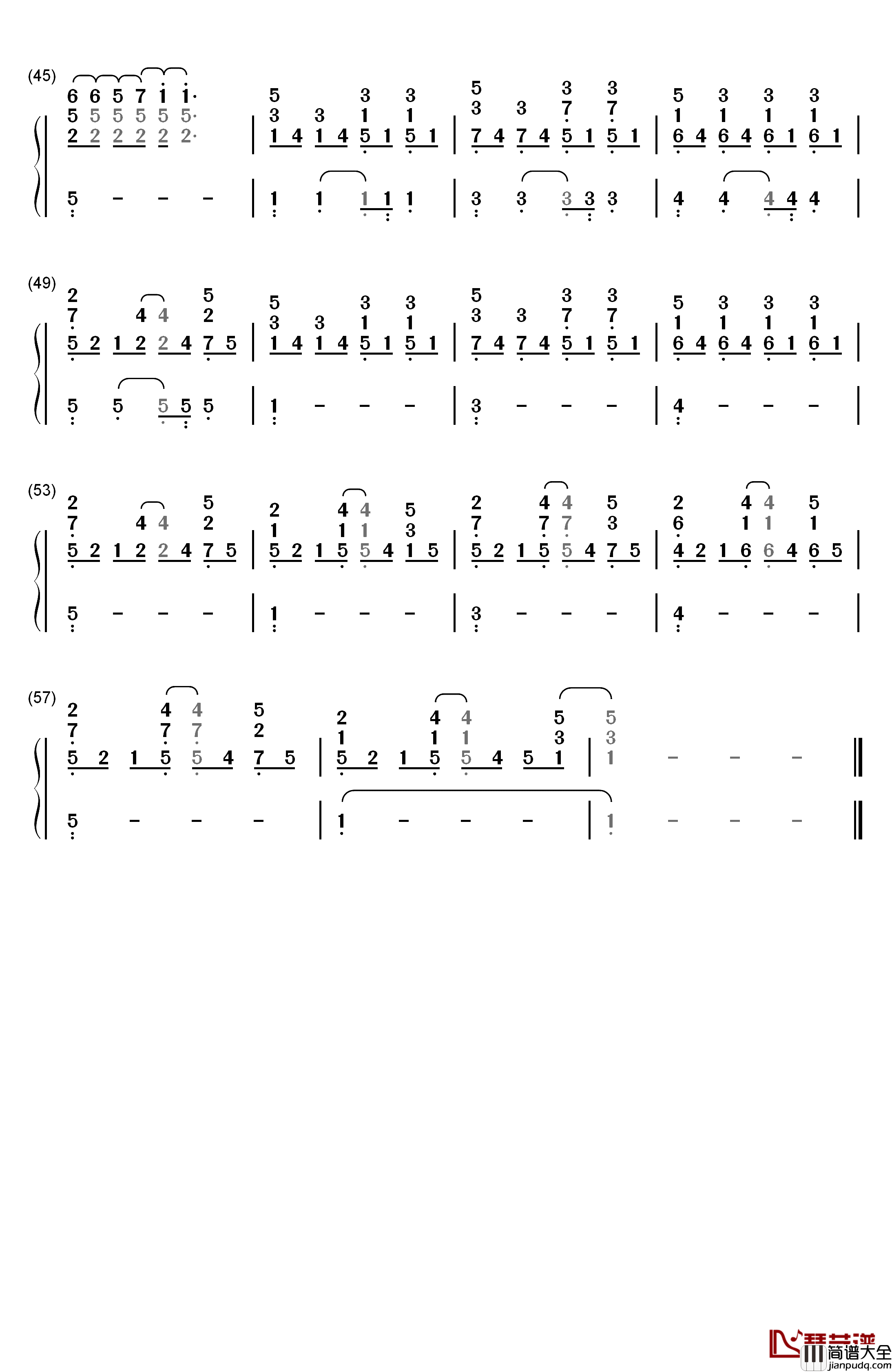 Standing_In_Front_Of_You钢琴简谱_数字双手_Kelly_Clarkson