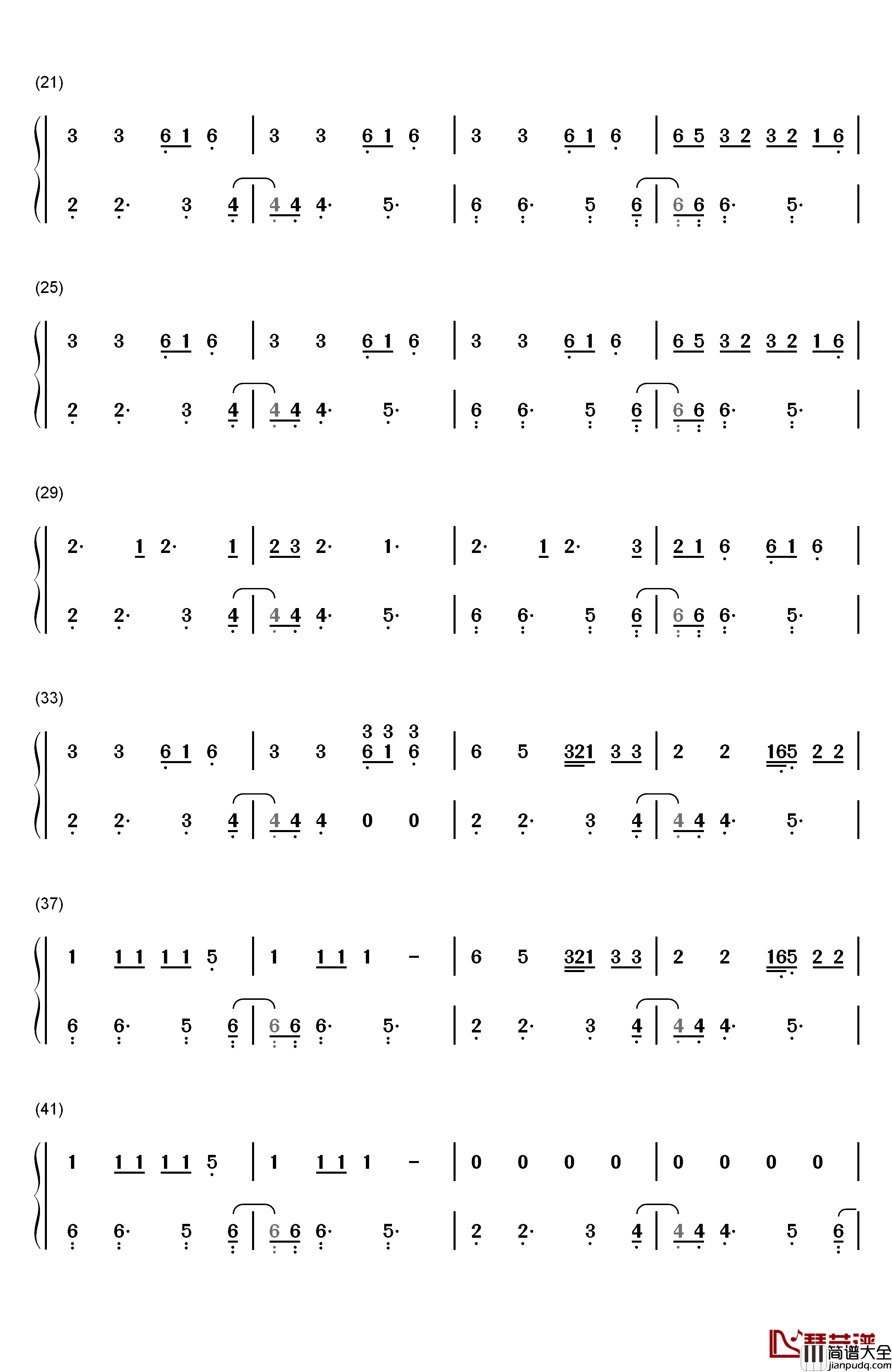 Bad_Decisions钢琴简谱_数字双手_Ariana_Grande