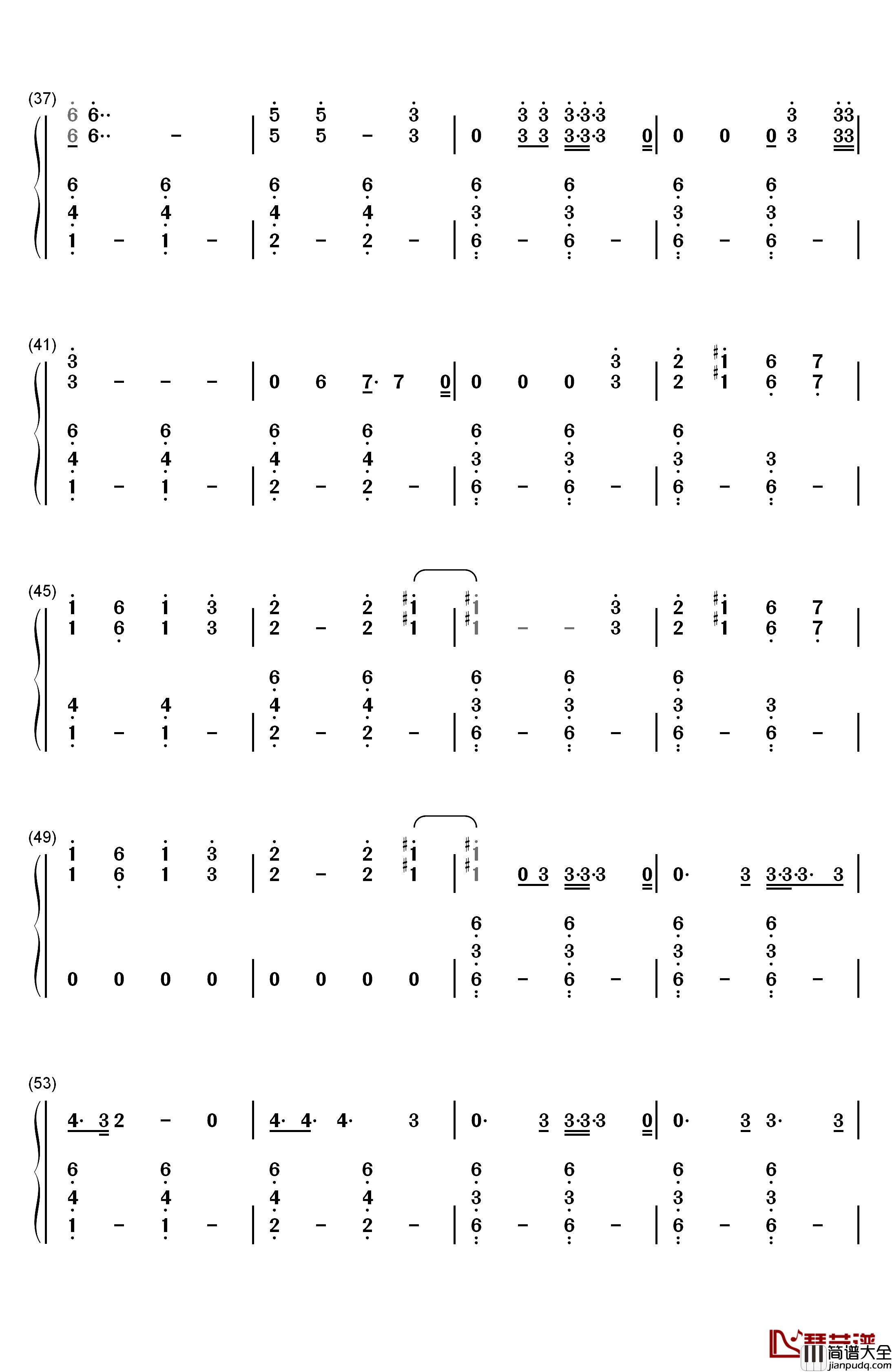 Sledgehammer钢琴简谱_数字双手_Rihanna