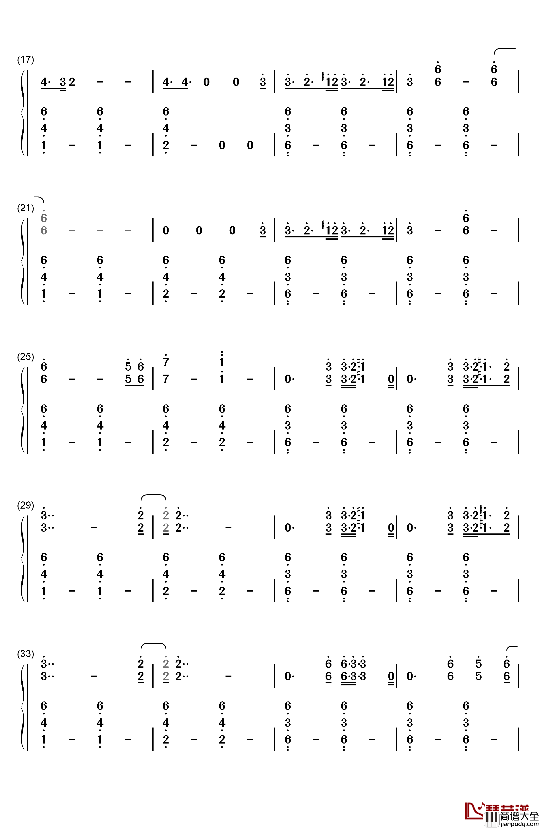 Sledgehammer钢琴简谱_数字双手_Rihanna
