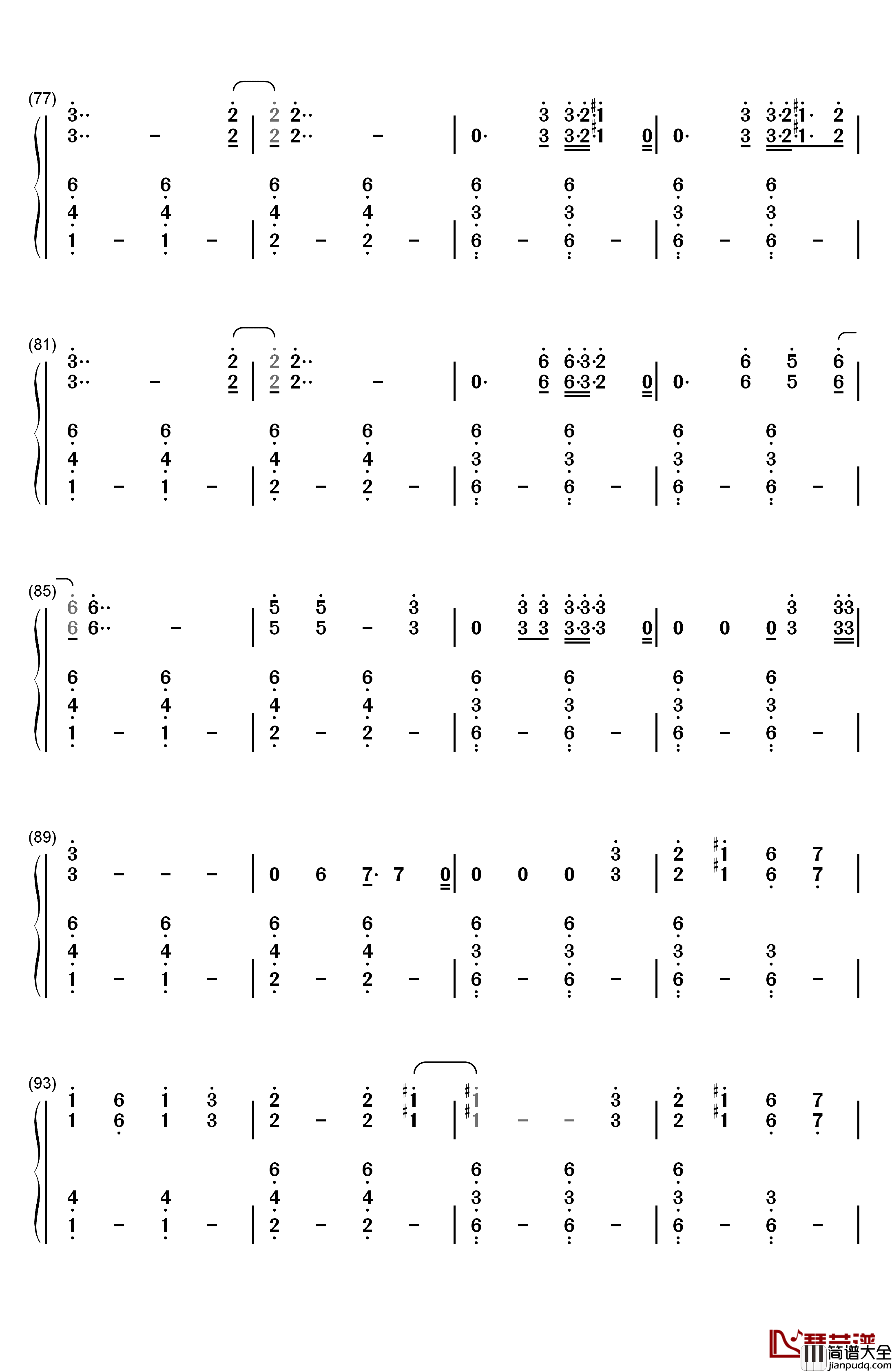 Sledgehammer钢琴简谱_数字双手_Rihanna