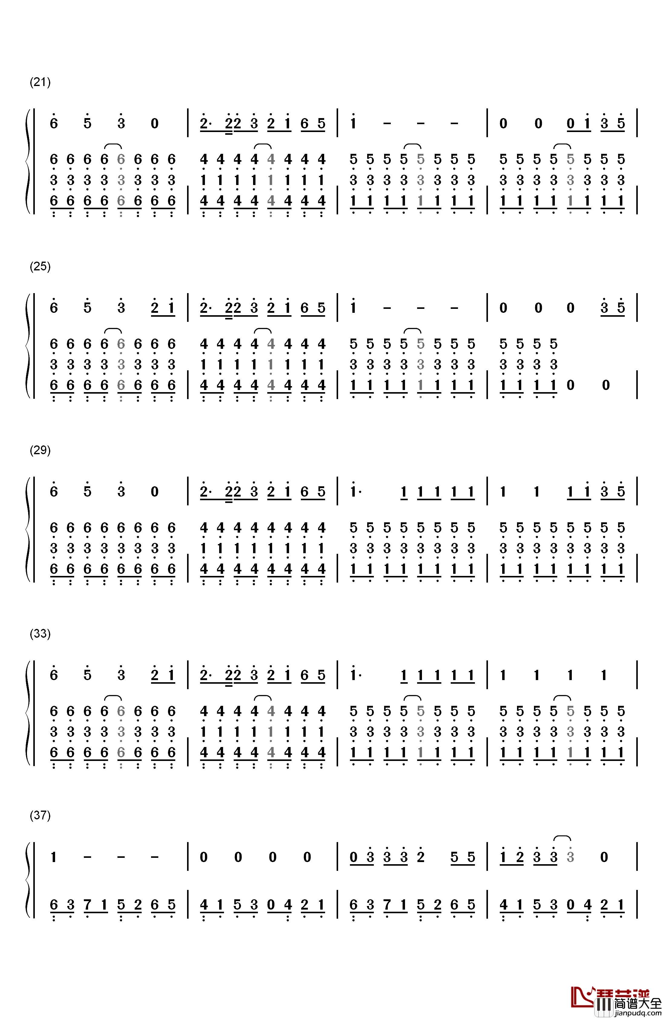 Rest_Your_Love钢琴简谱_数字双手_The_Vamps