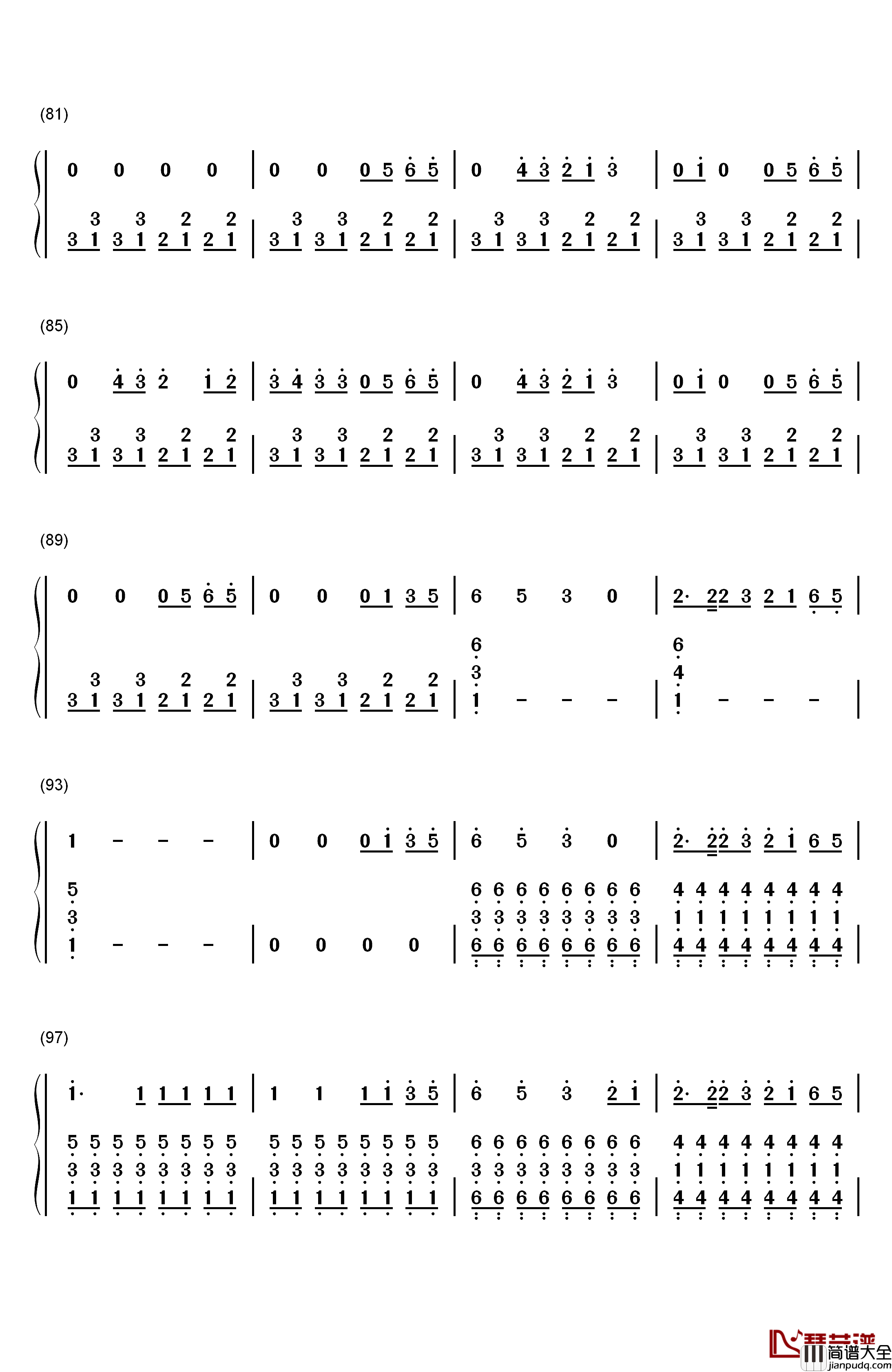 Rest_Your_Love钢琴简谱_数字双手_The_Vamps