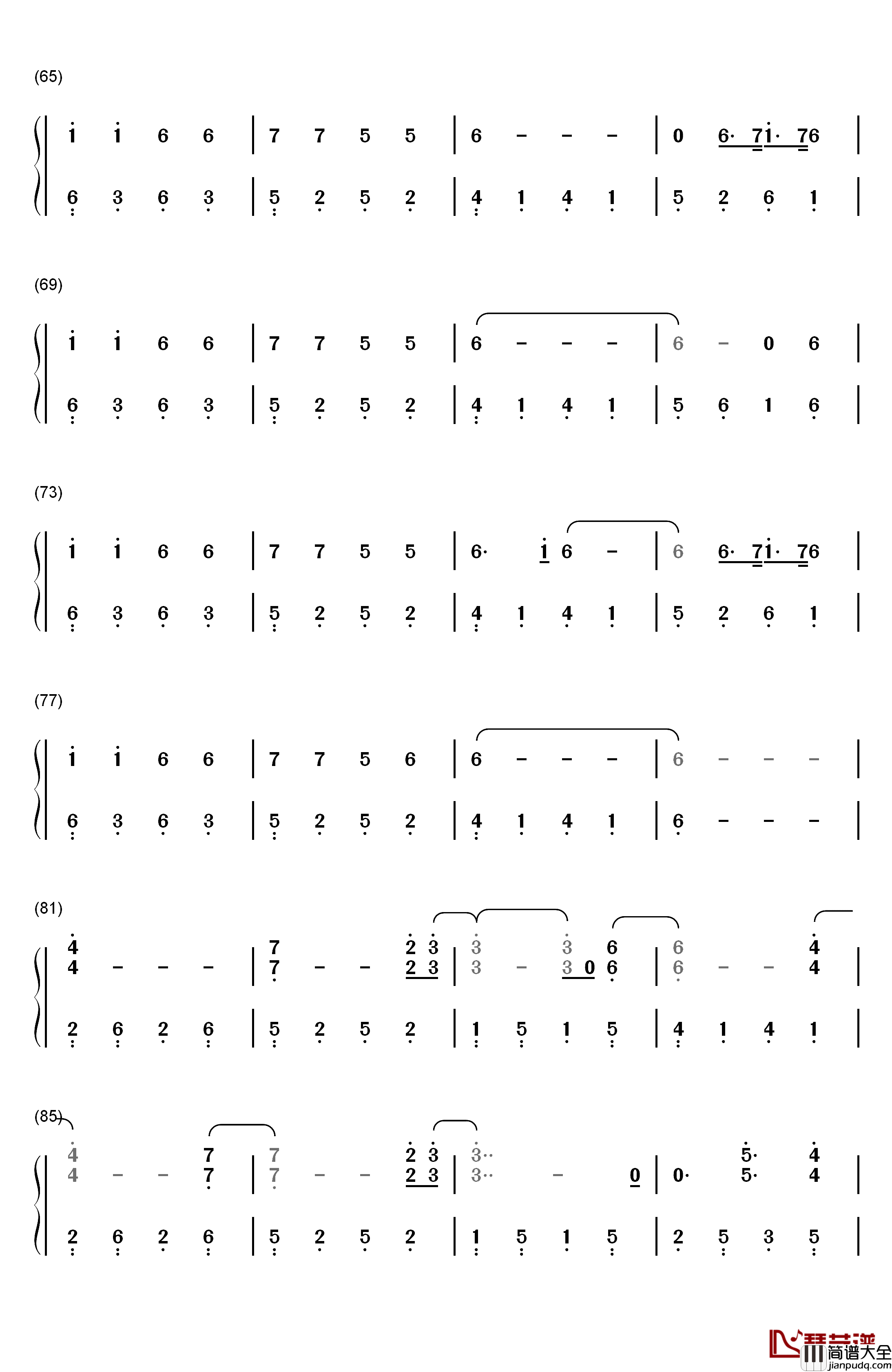 Sing_Me_to_Sleep钢琴简谱_数字双手_Alan_Walker