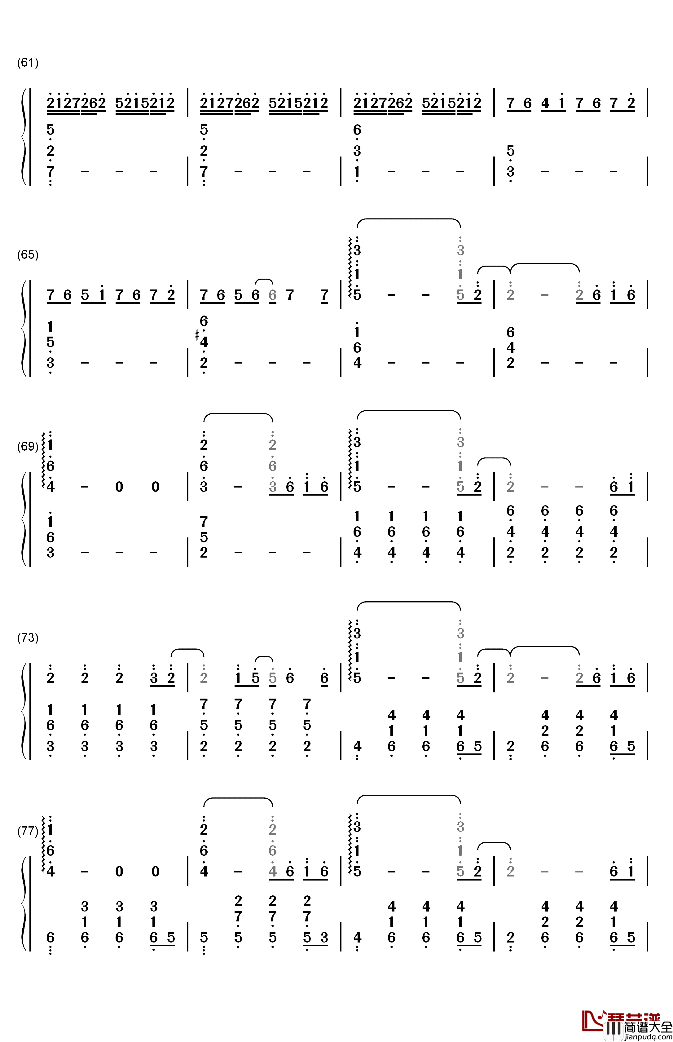 Cool钢琴简谱_数字双手_Alesso