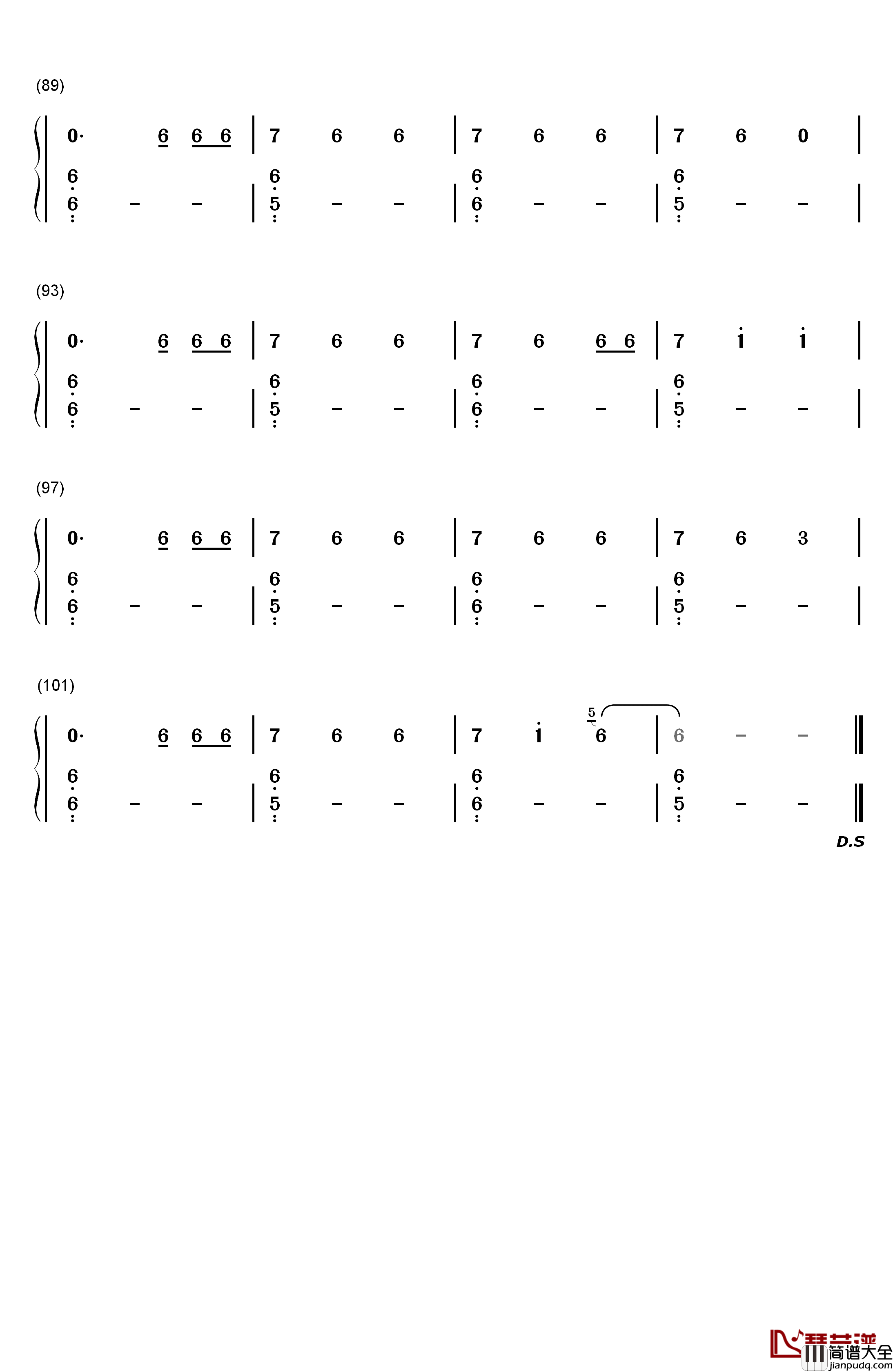 You_Are_The_Only_One钢琴简谱_数字双手_Sergey_Lazarev