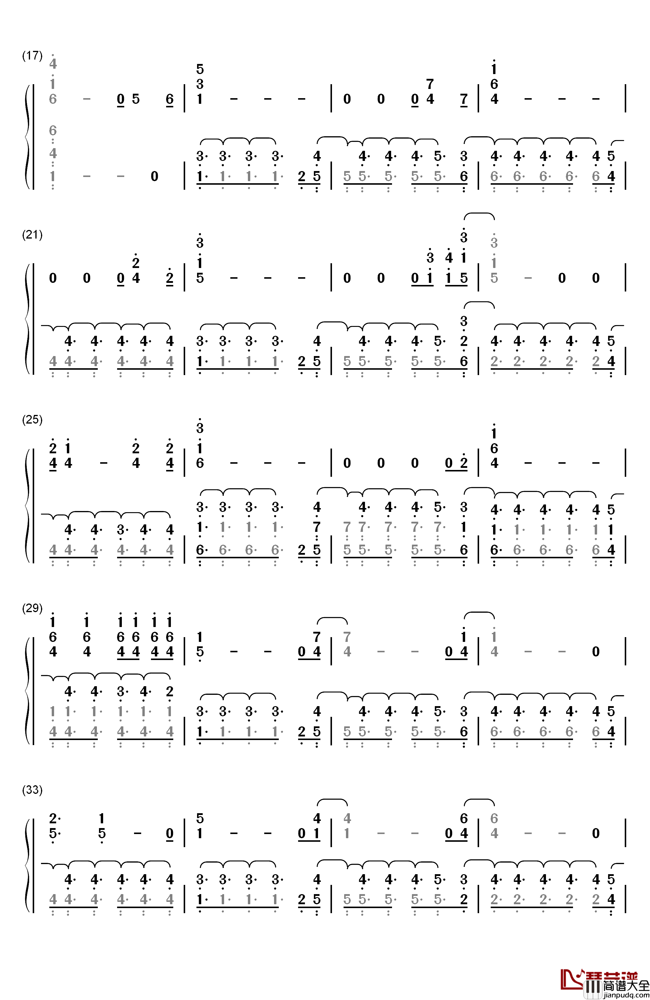 Lay_Your_Hands_on_Me钢琴简谱_数字双手_Boom_Boom_Satellites