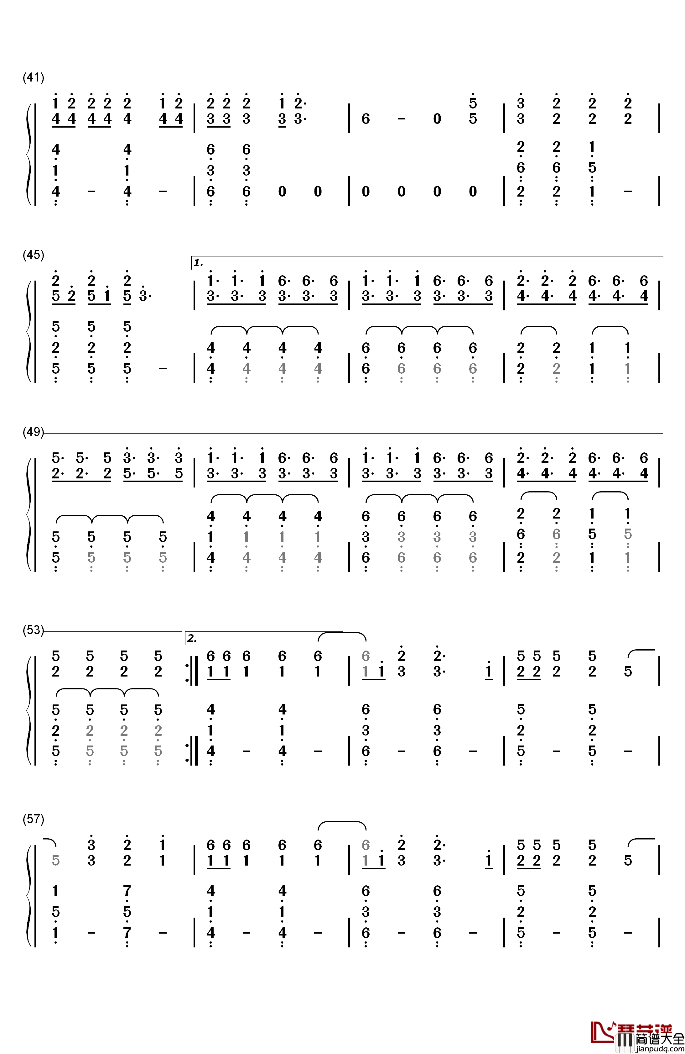 Polarize钢琴简谱_数字双手_Twenty_One_Pilots