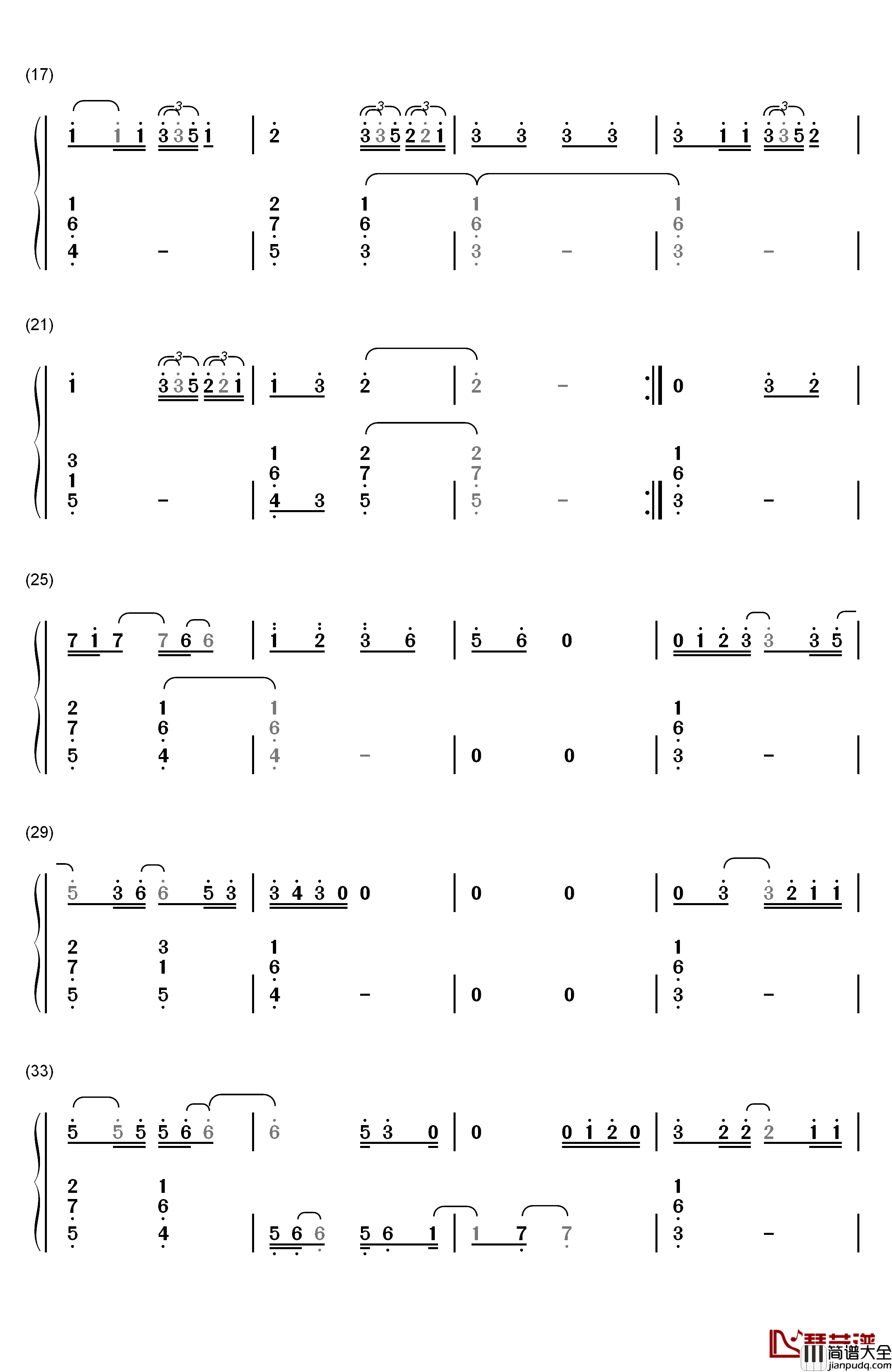 Blue钢琴简谱_数字双手_Troye_Sivan