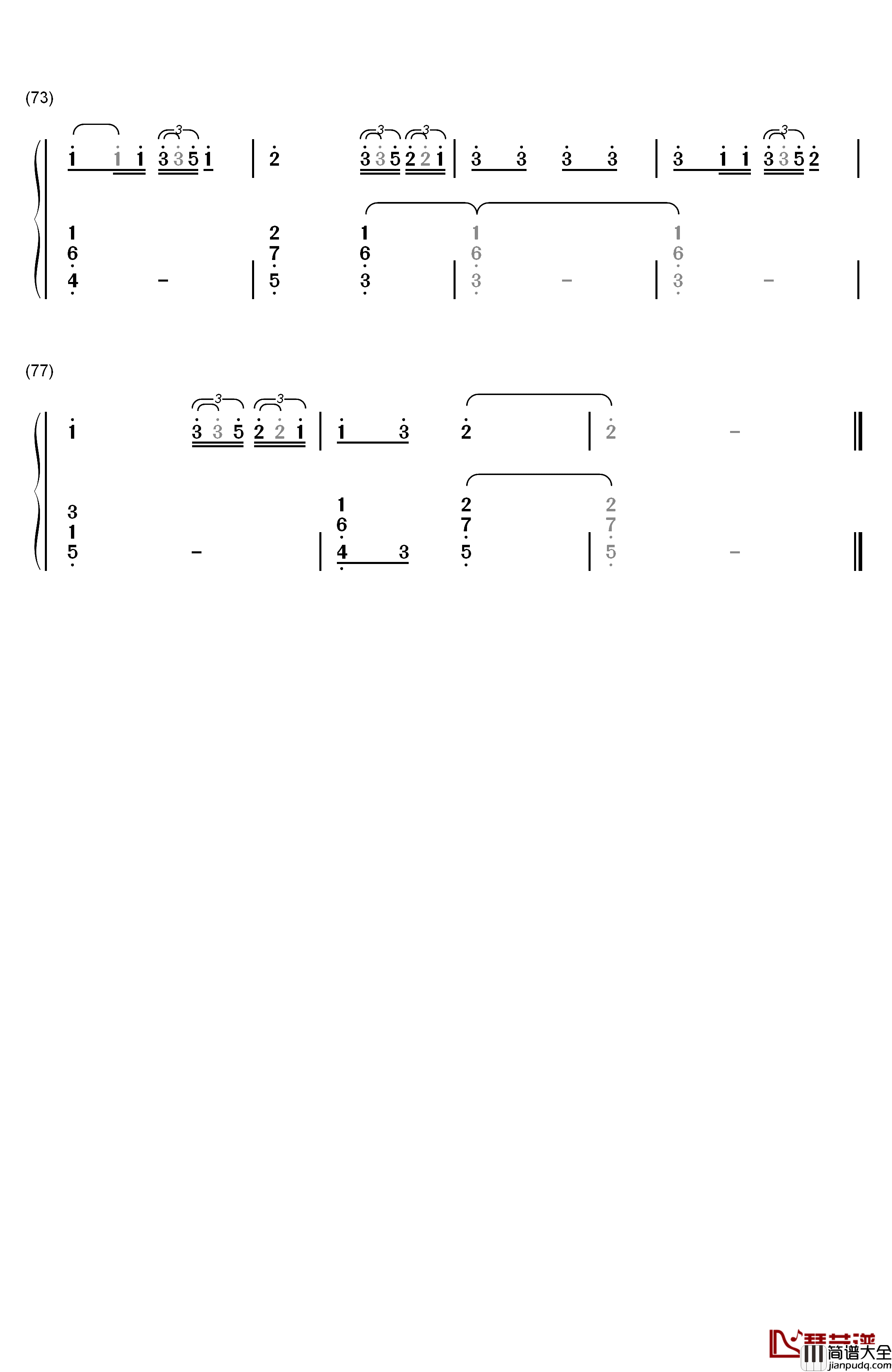 Blue钢琴简谱_数字双手_Troye_Sivan