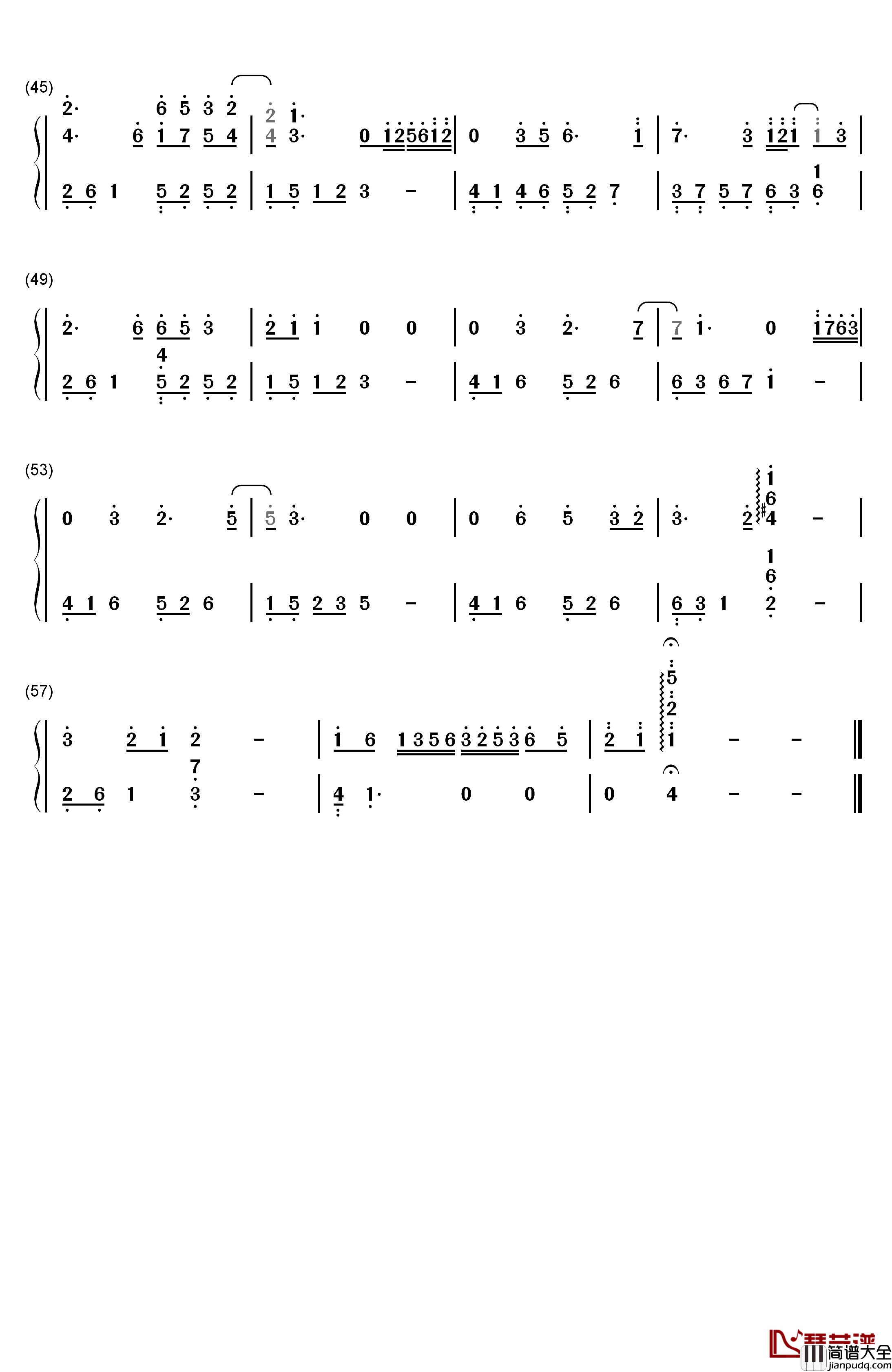 时间煮雨钢琴简谱_数字双手_郁可唯