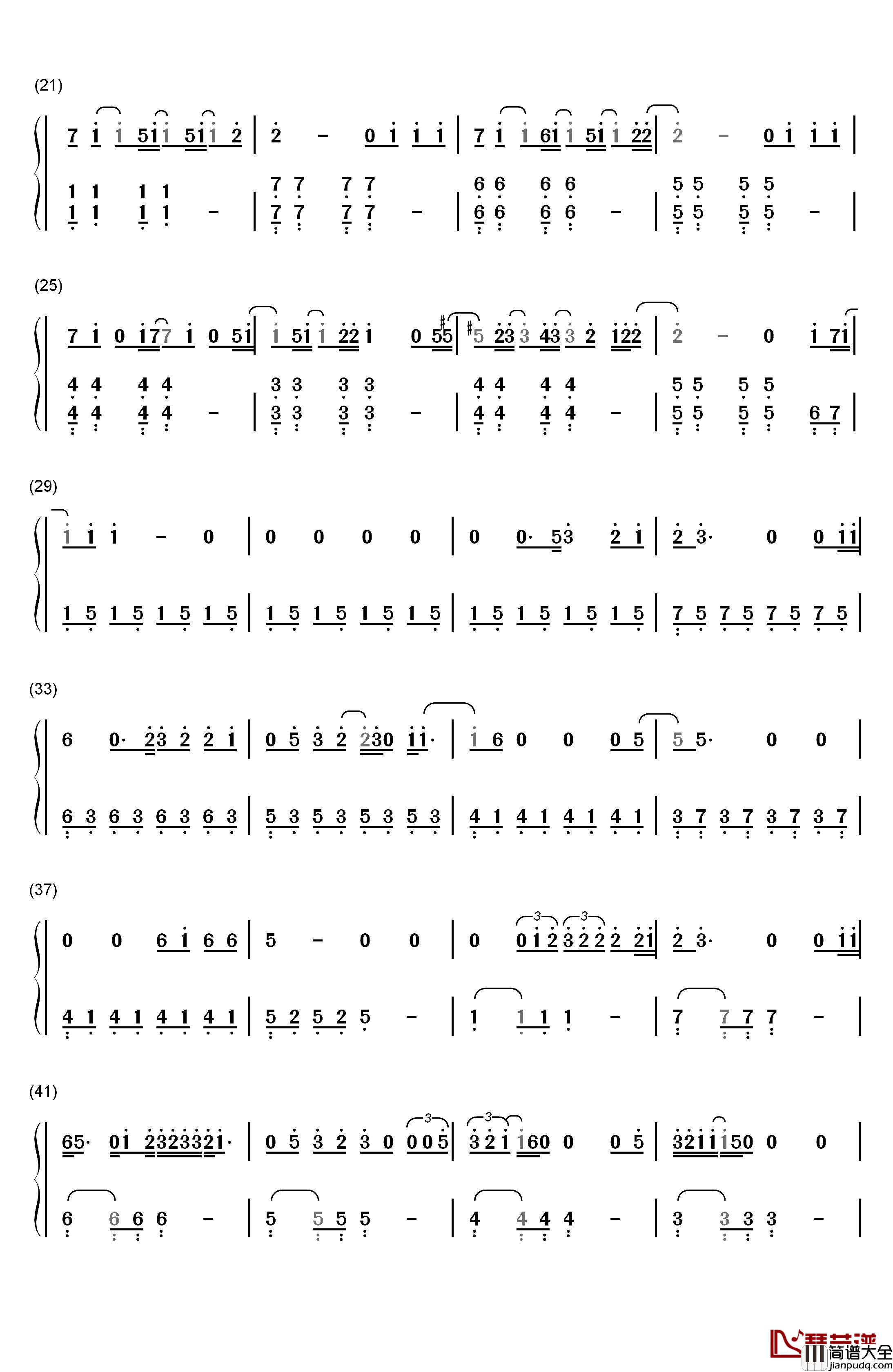 Wherever_You_Are钢琴简谱_数字双手_One_Ok_Rock