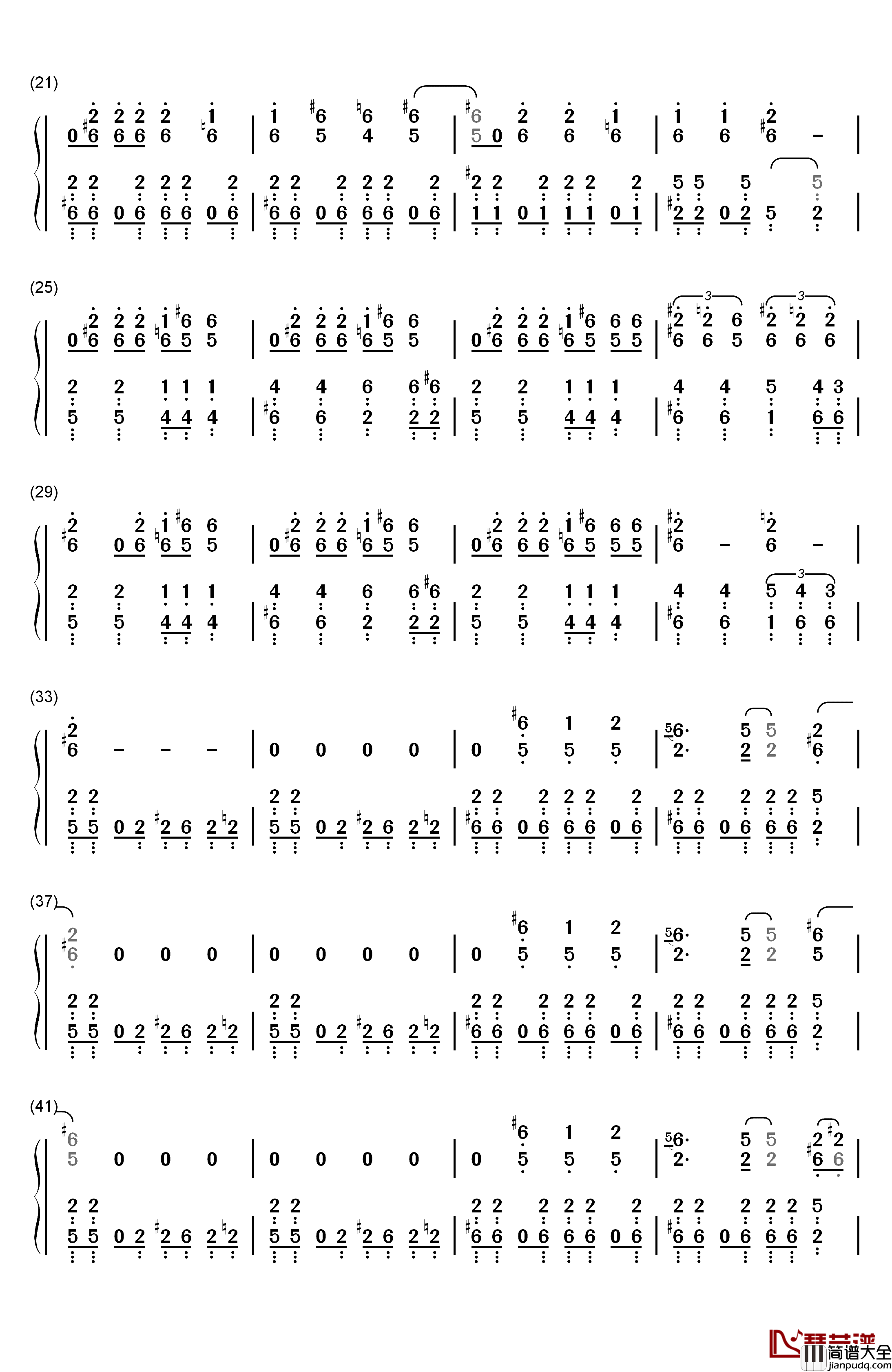 Animal_I_Have_Become钢琴简谱_数字双手_Three_Days_Grace