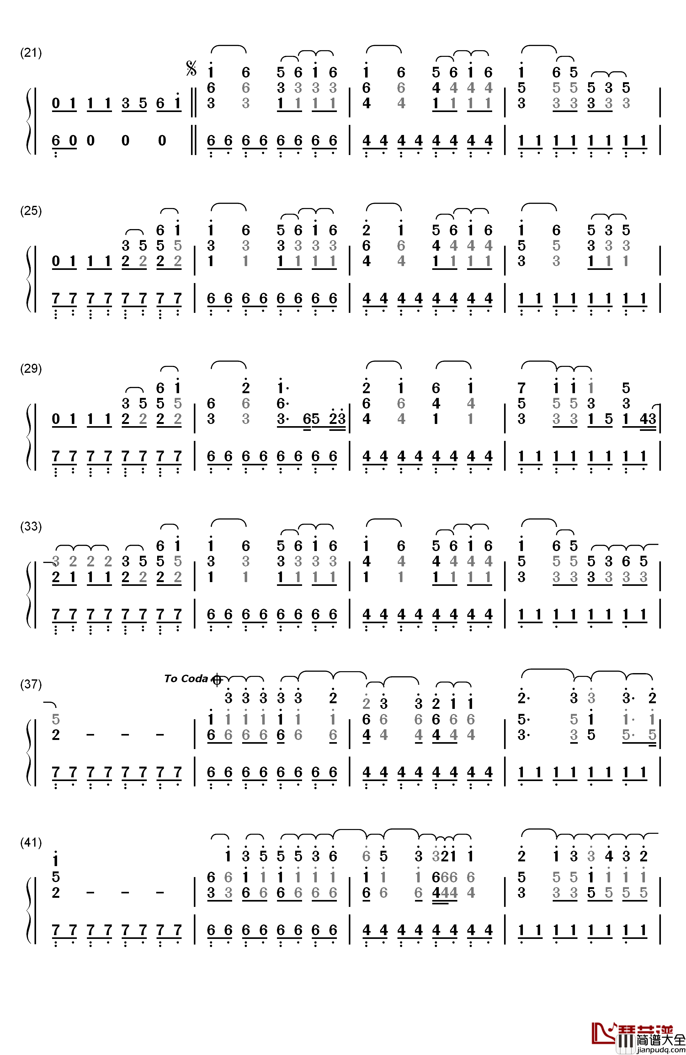 Stronger钢琴简谱_数字双手_Kelly_Clarkson
