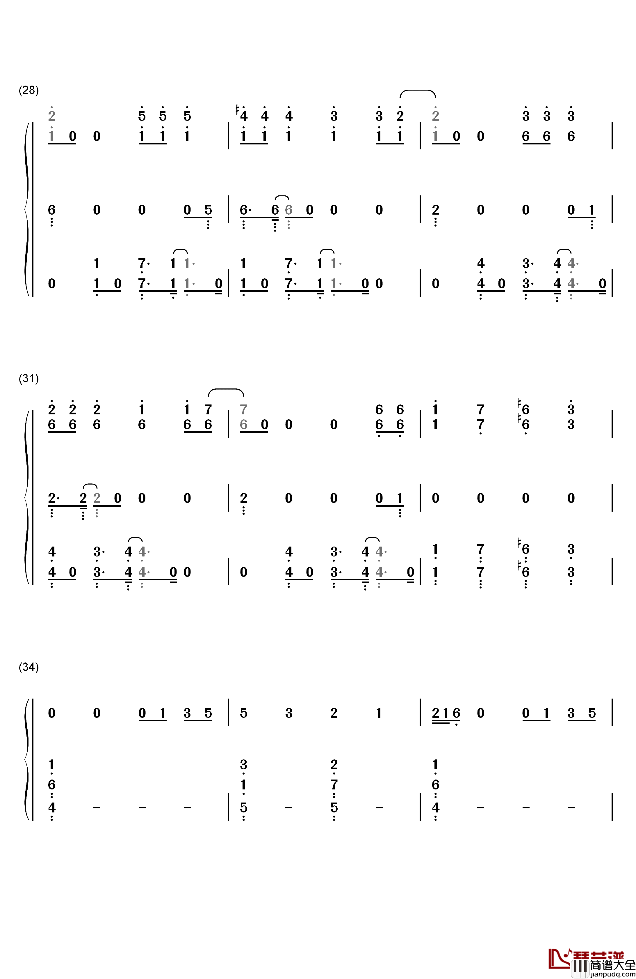 Girls_Talk_Boys钢琴简谱_数字双手_5_Seconds_Of_Summer