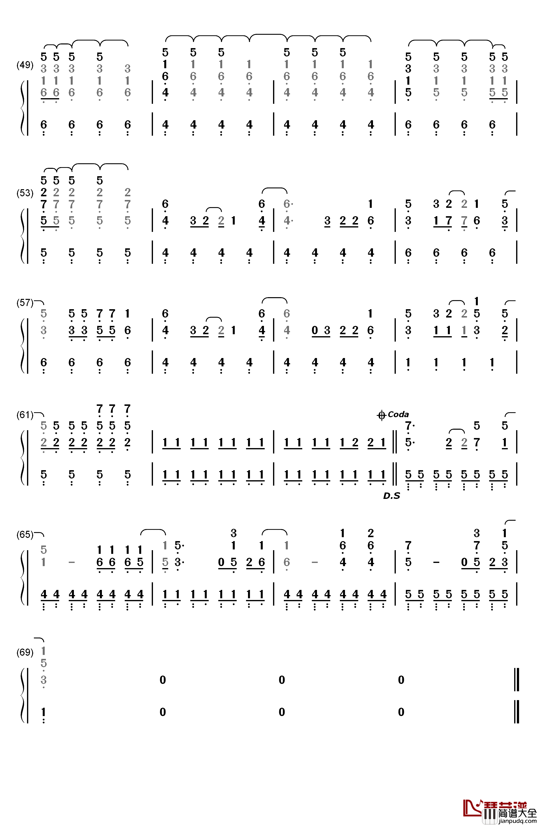 Kiss_N__Tell钢琴简谱_数字双手_Kesha