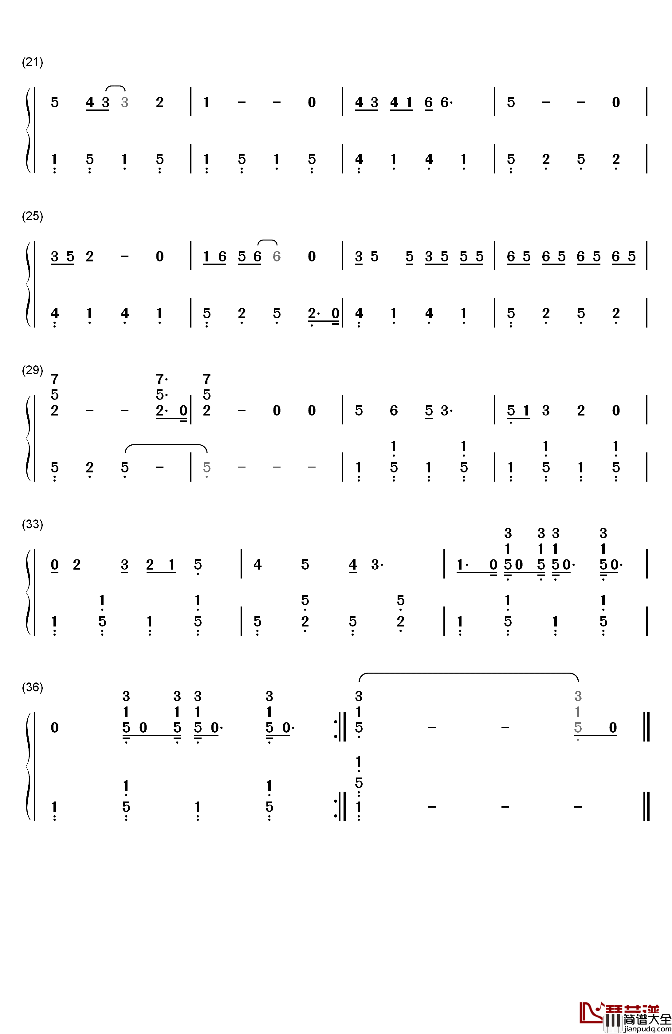 新大头儿子和小头爸爸2一日成才钢琴简谱_数字双手_雷佳