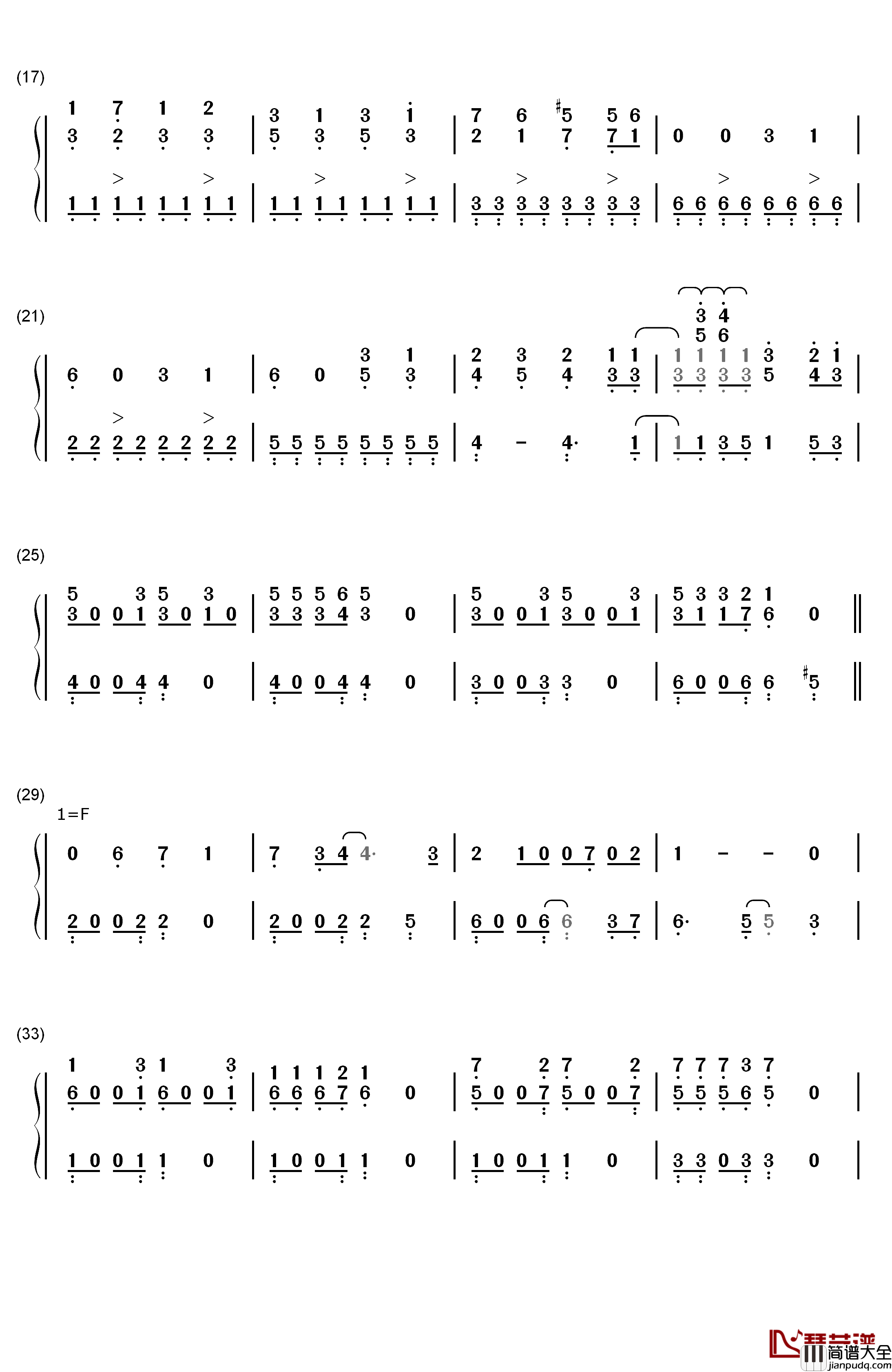10年樱钢琴简谱_数字双手_AKB48