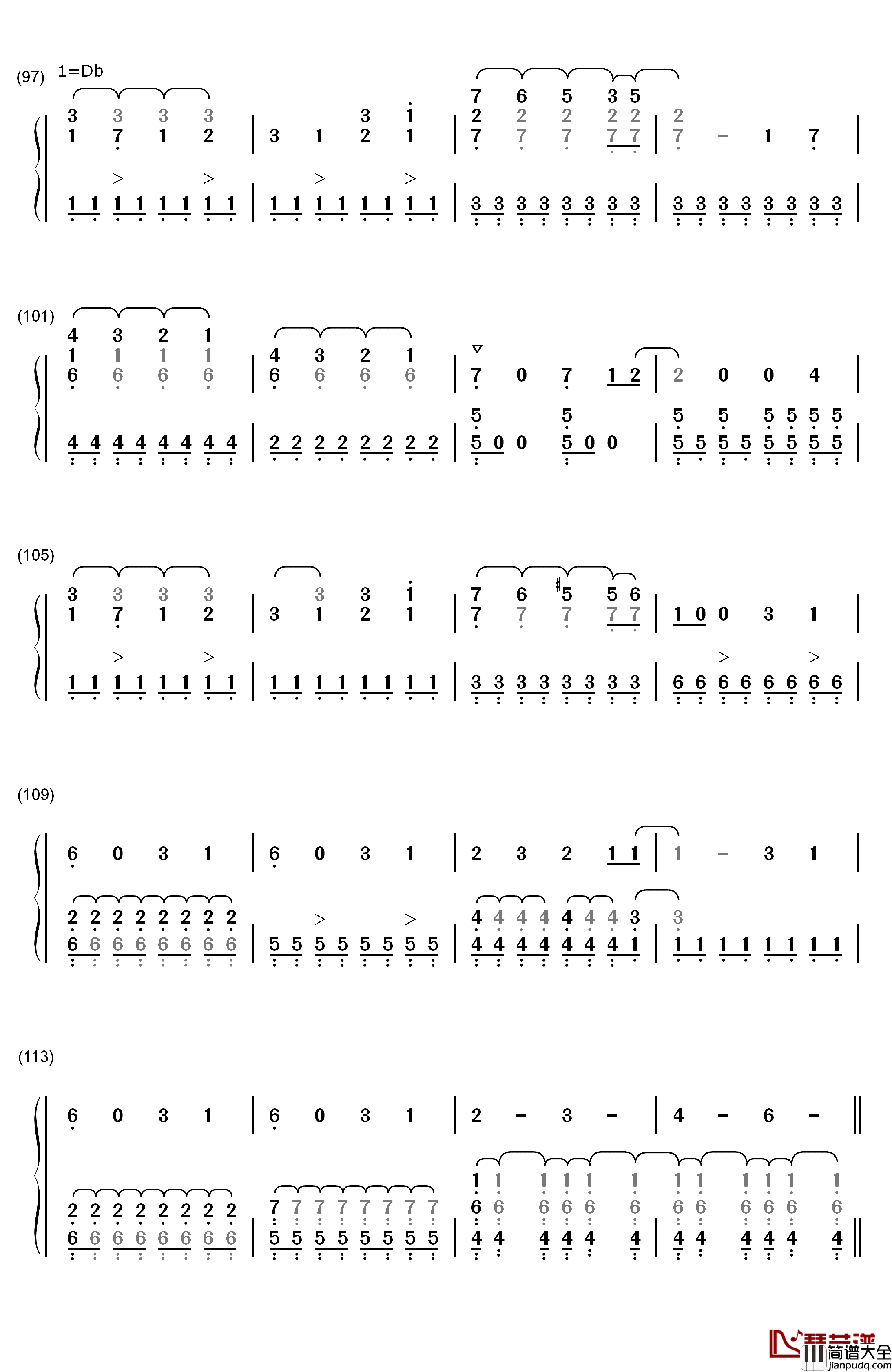 10年樱钢琴简谱_数字双手_AKB48