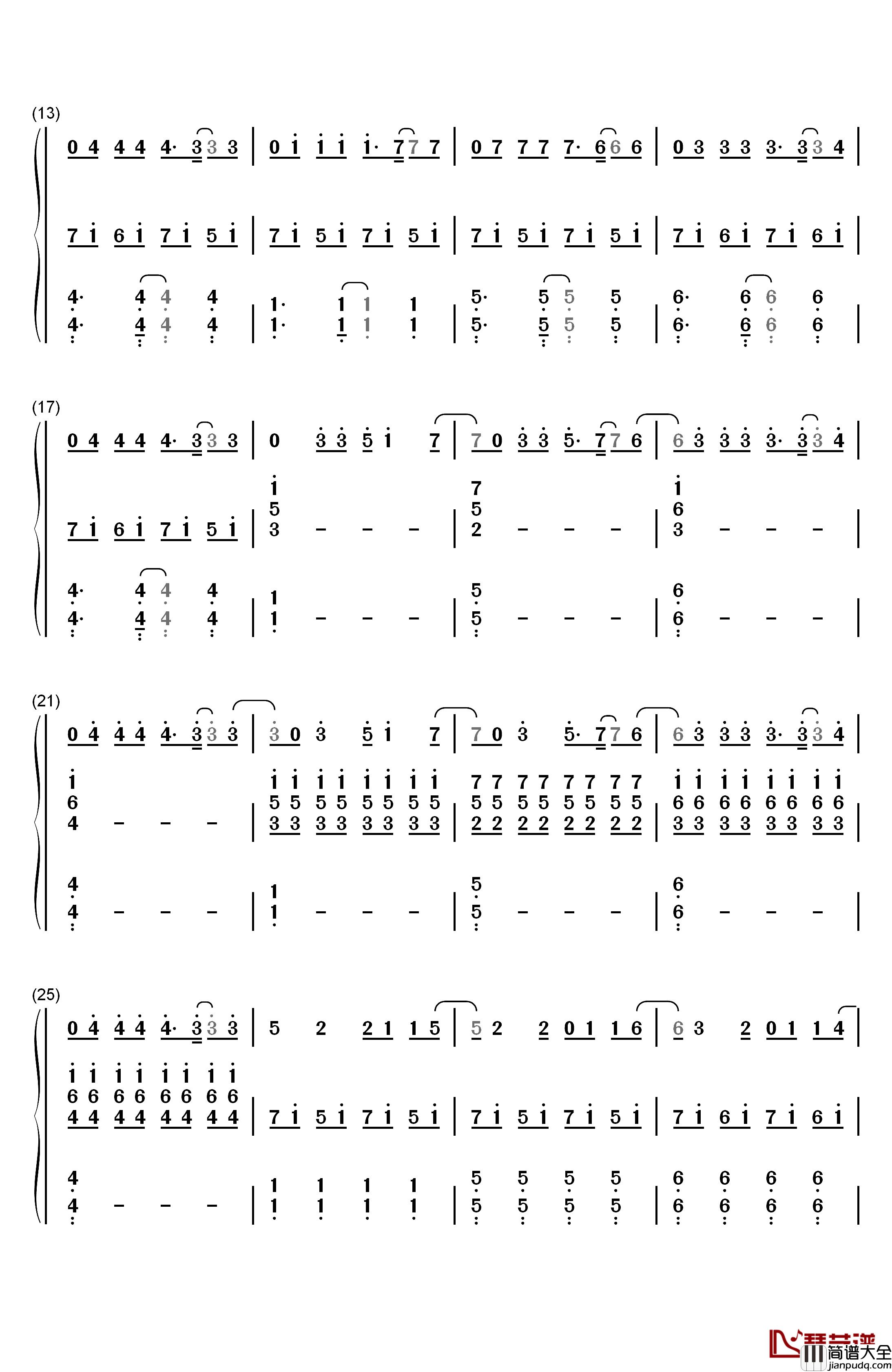 Demons_弹唱版钢琴简谱_数字双手_Imagine_Dragons