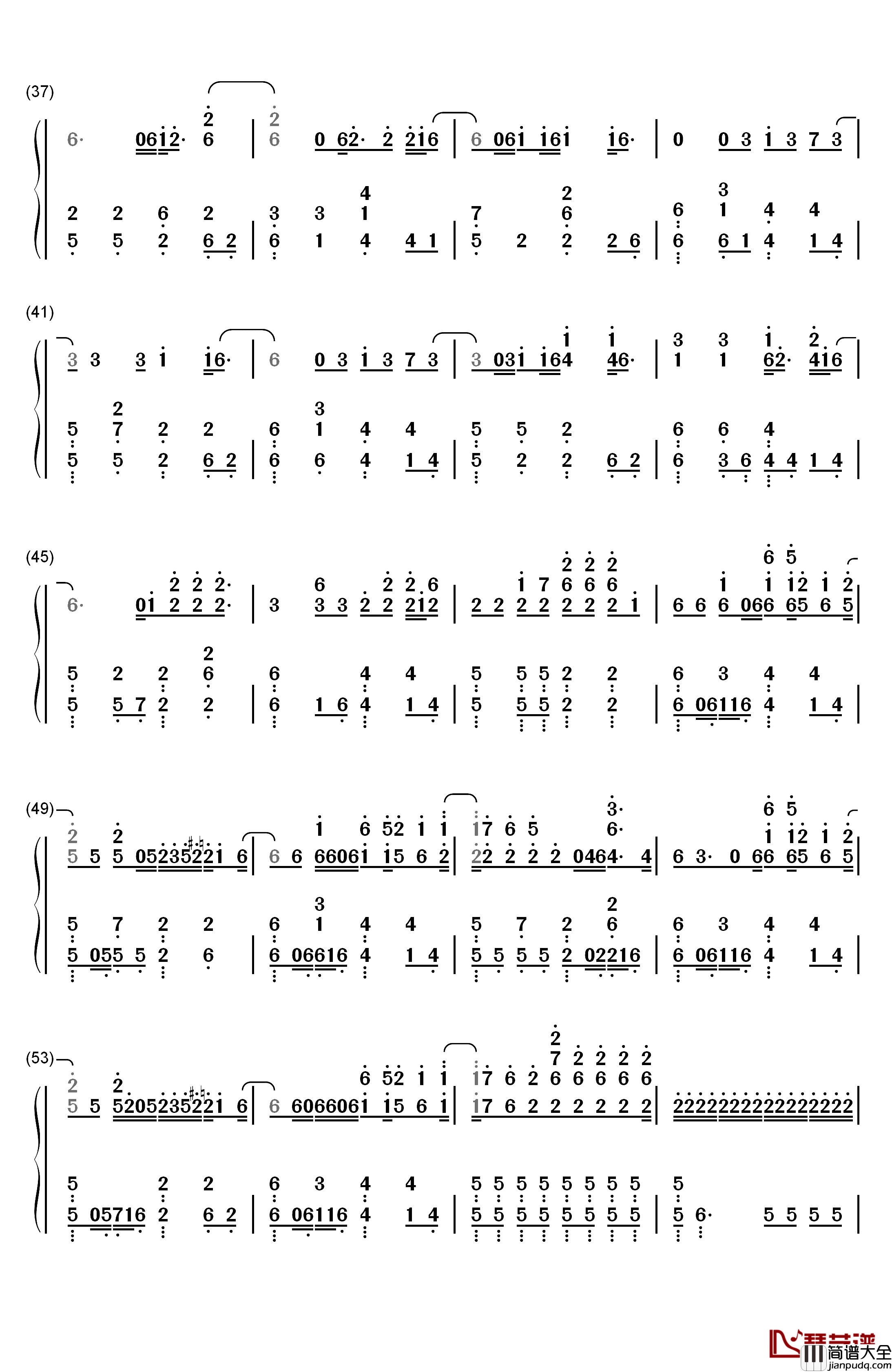 Finale钢琴简谱_数字双手_Madeon