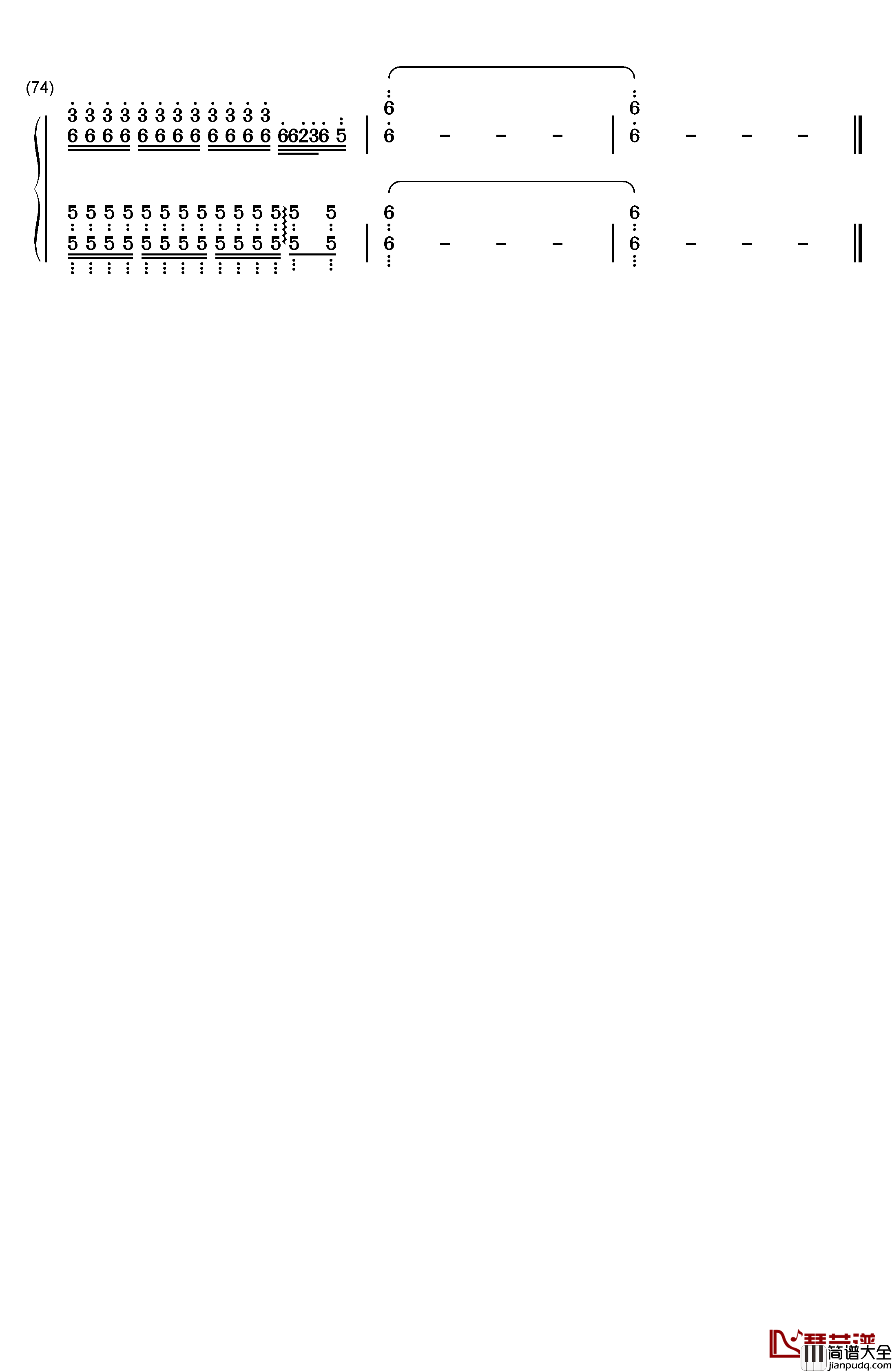 Finale钢琴简谱_数字双手_Madeon