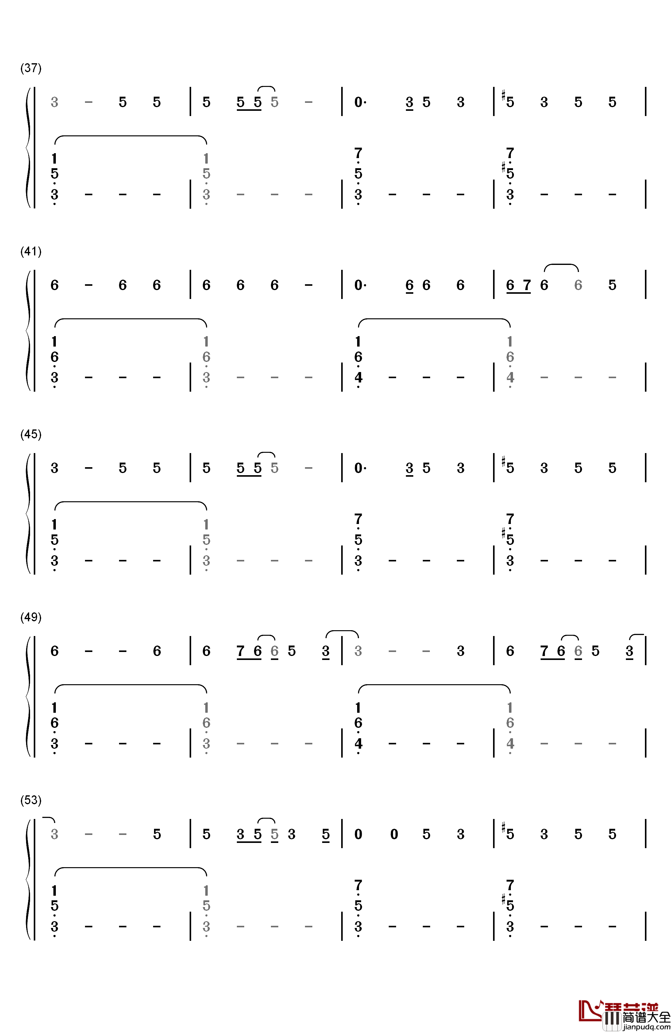 Unstoppable钢琴简谱_数字双手_Sia