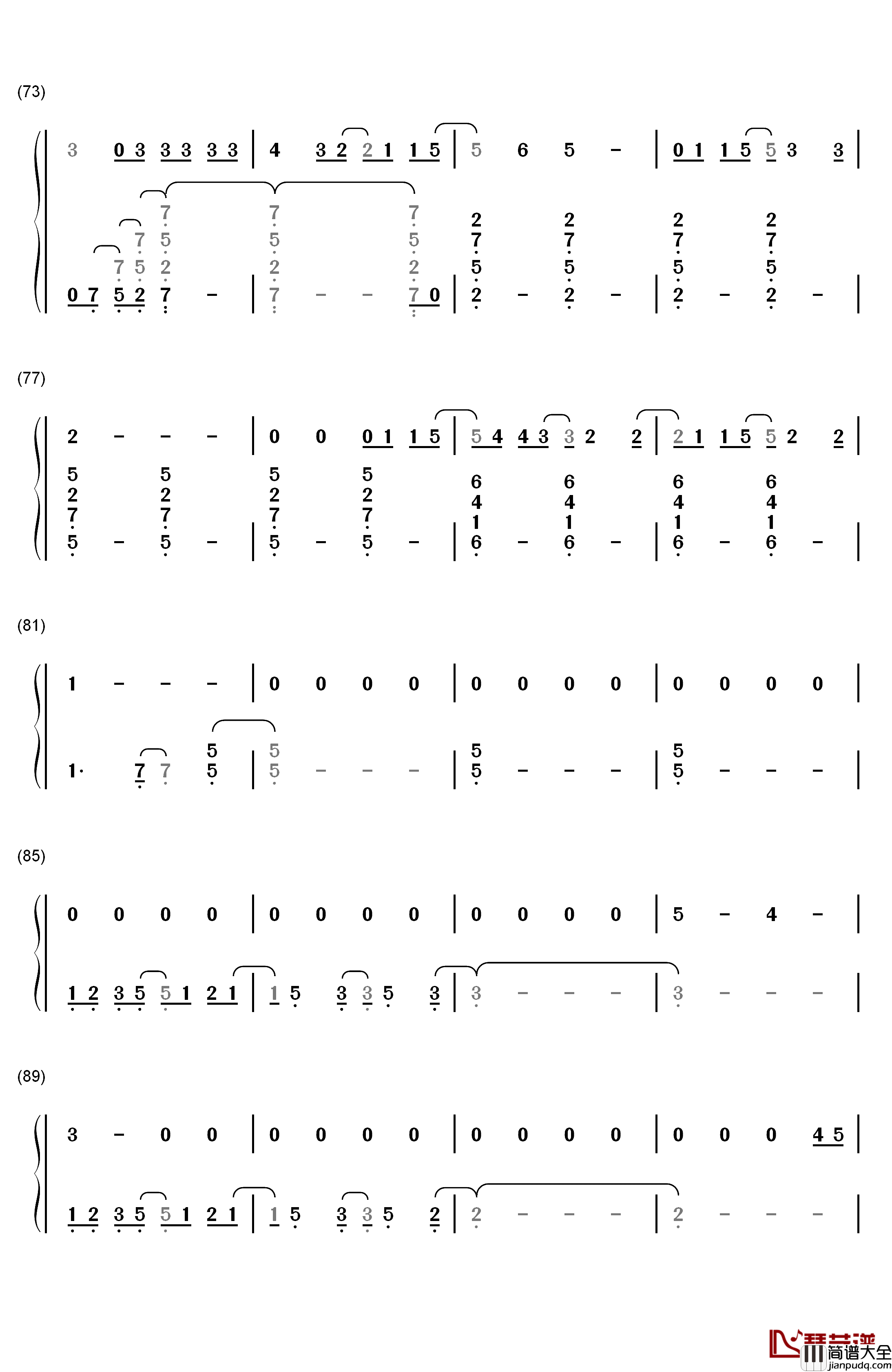 Bedless钢琴简谱_数字双手_Pierce_the_Veil