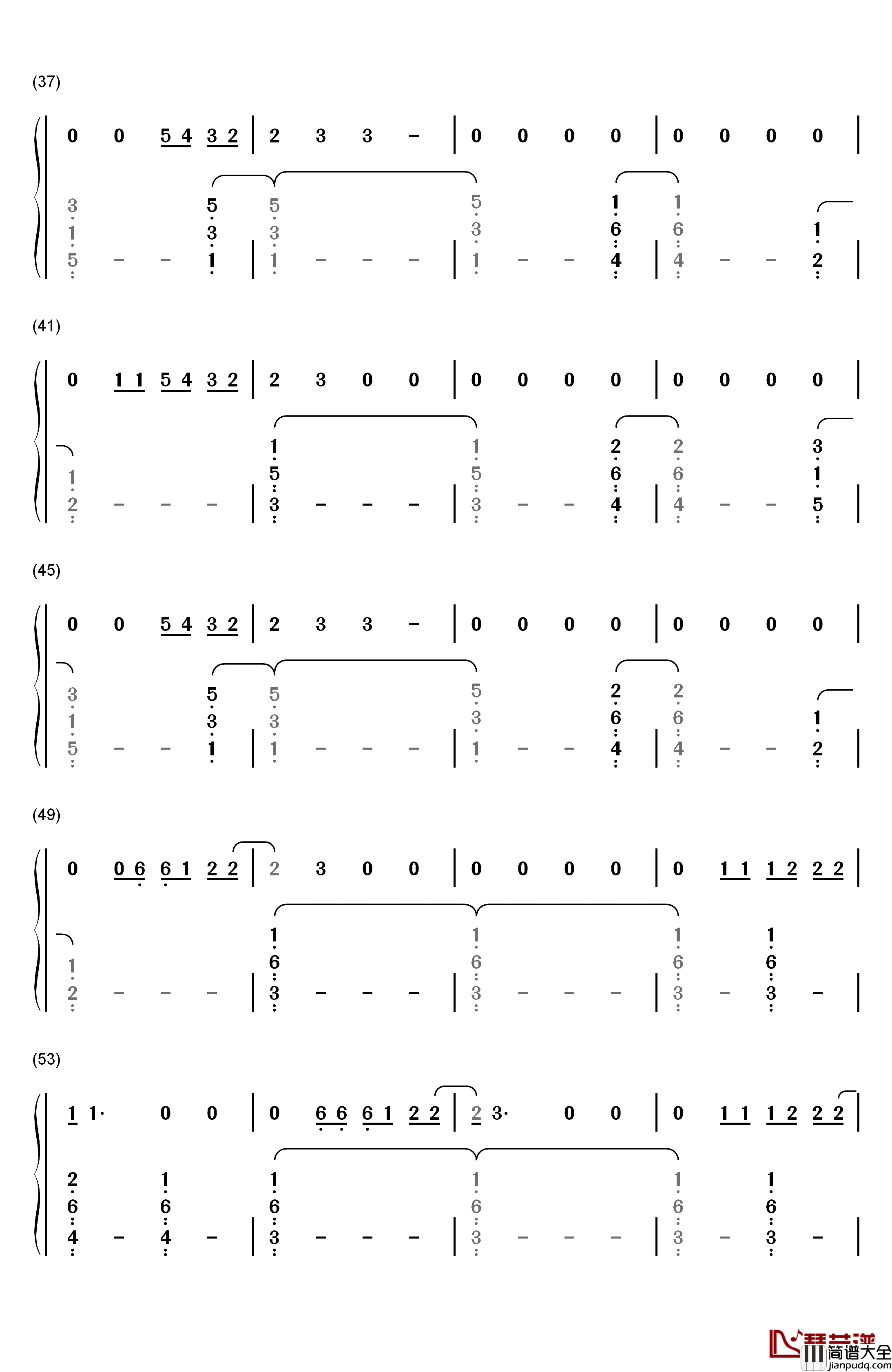 Bridges钢琴简谱_数字双手_Broods