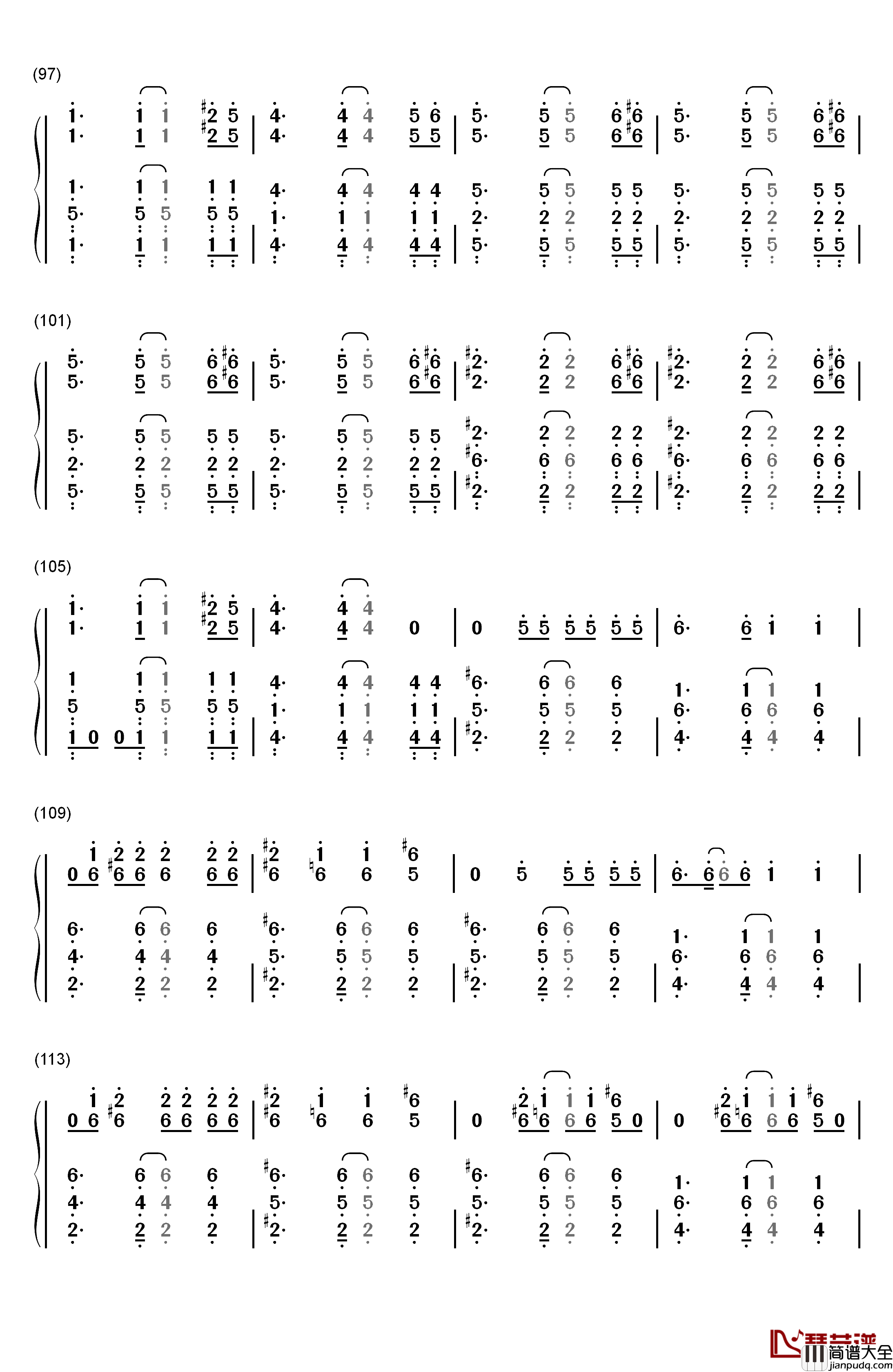 I'm_Into_You钢琴简谱_数字双手_Jennifer_Lopez