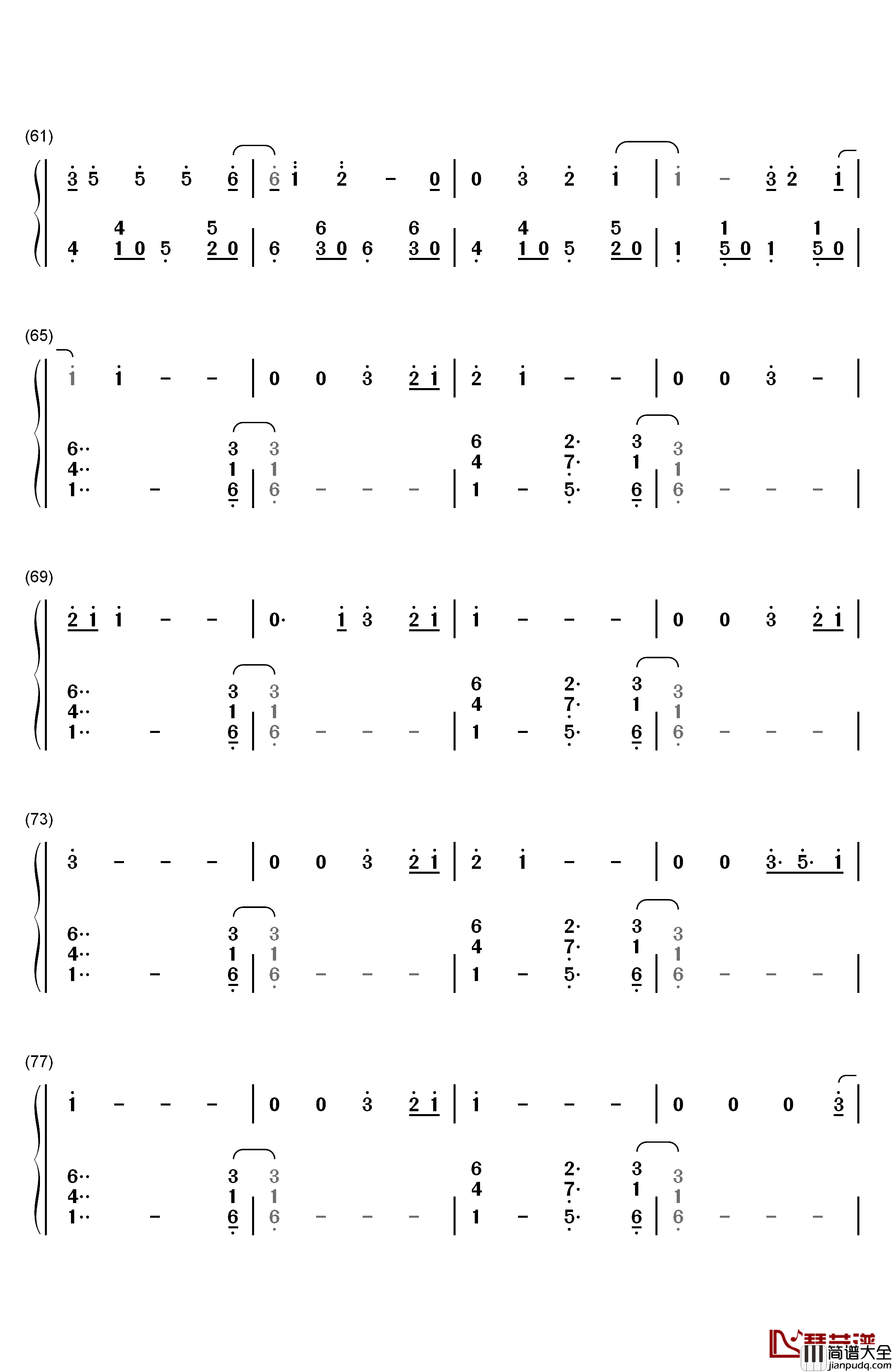 Write_On_Me钢琴简谱_数字双手_Fifth_Harmony