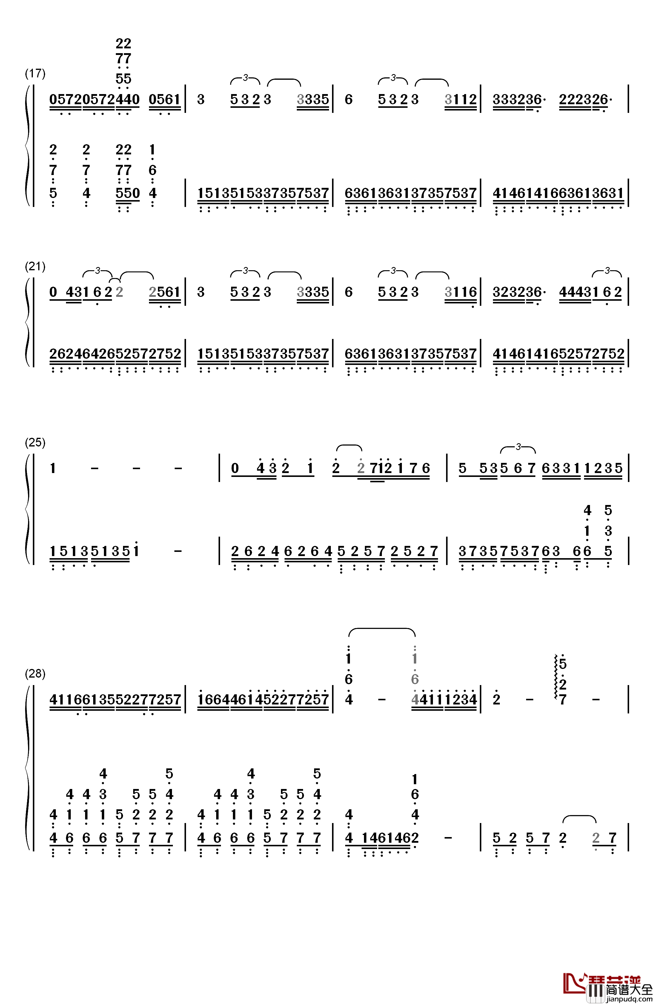 有多少爱可以重来钢琴简谱_数字双手_黄仲昆_迪克牛仔