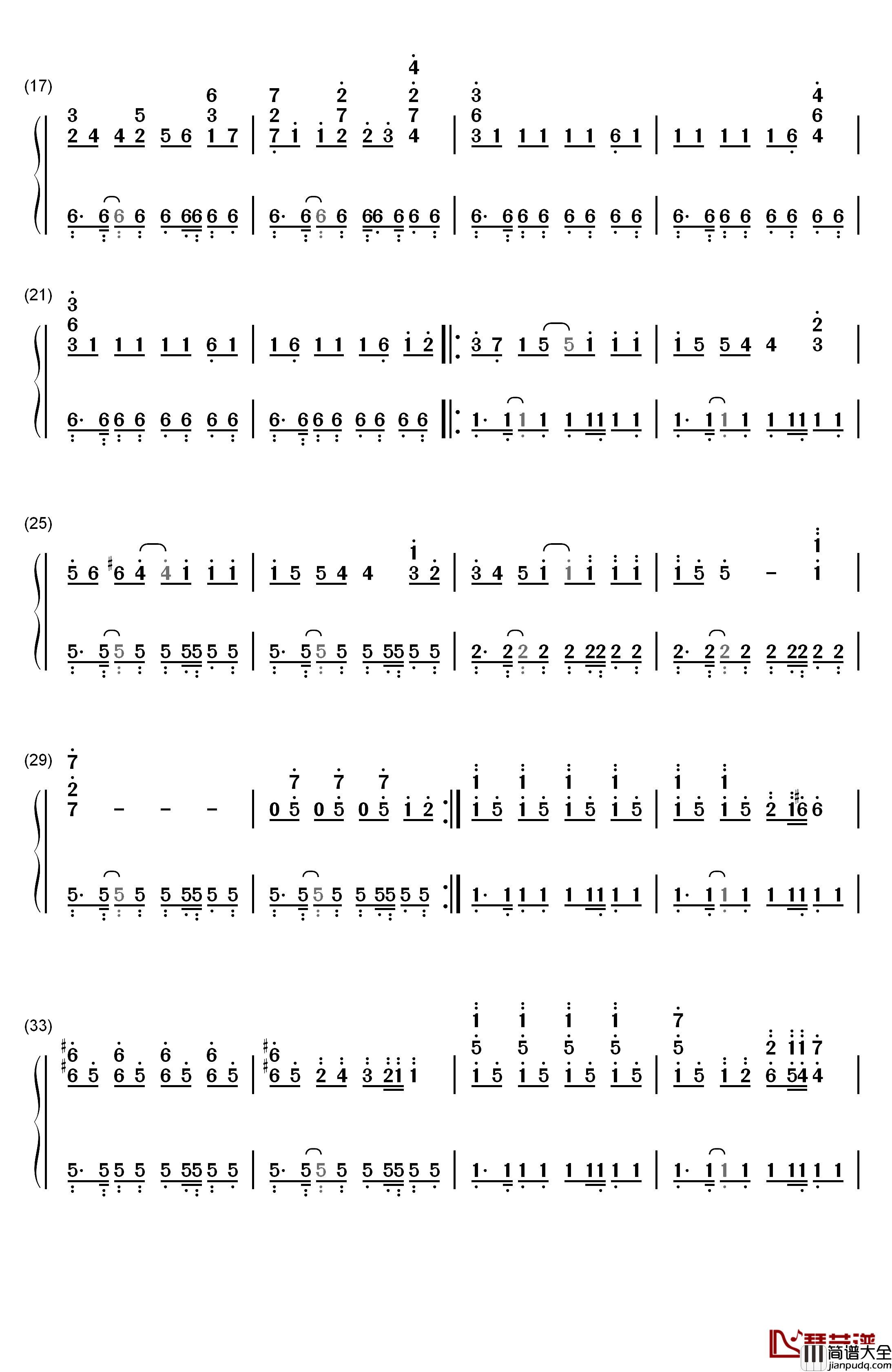 Jai_Ho钢琴简谱_数字双手_M.I.A