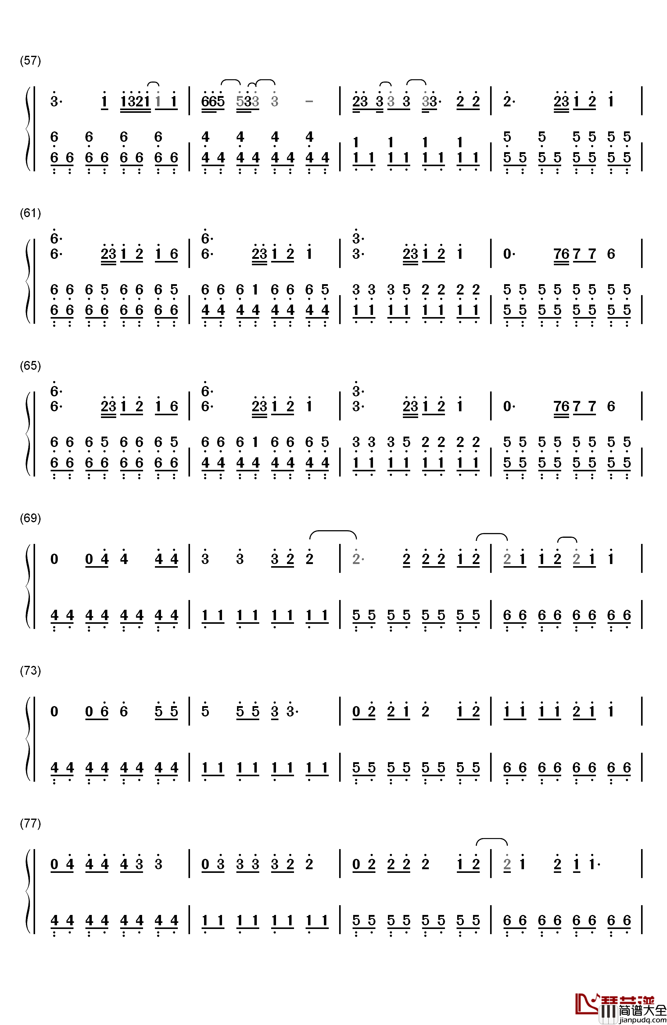 Love_Will_Remember钢琴简谱_数字双手_Selena_Gomez