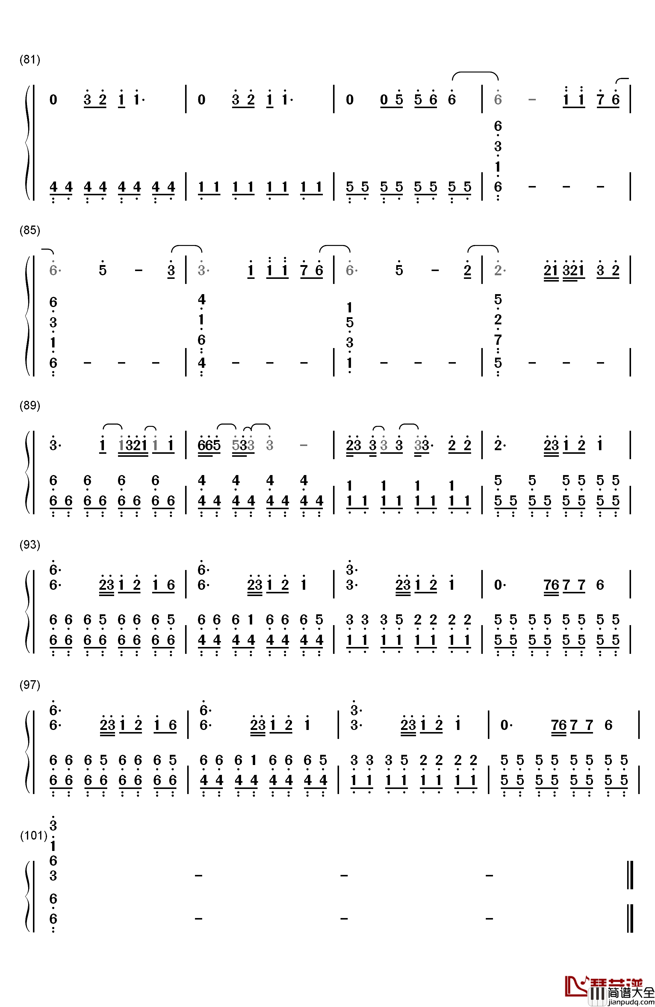 Love_Will_Remember钢琴简谱_数字双手_Selena_Gomez