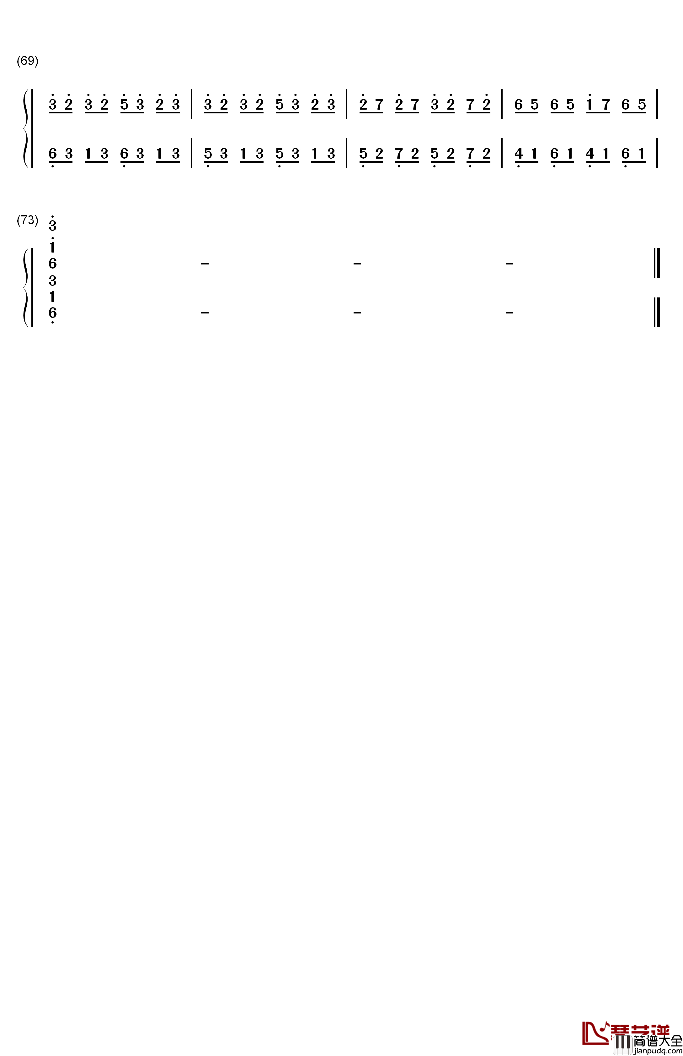 Down_by_the_River钢琴简谱_数字双手_Milky_Chance