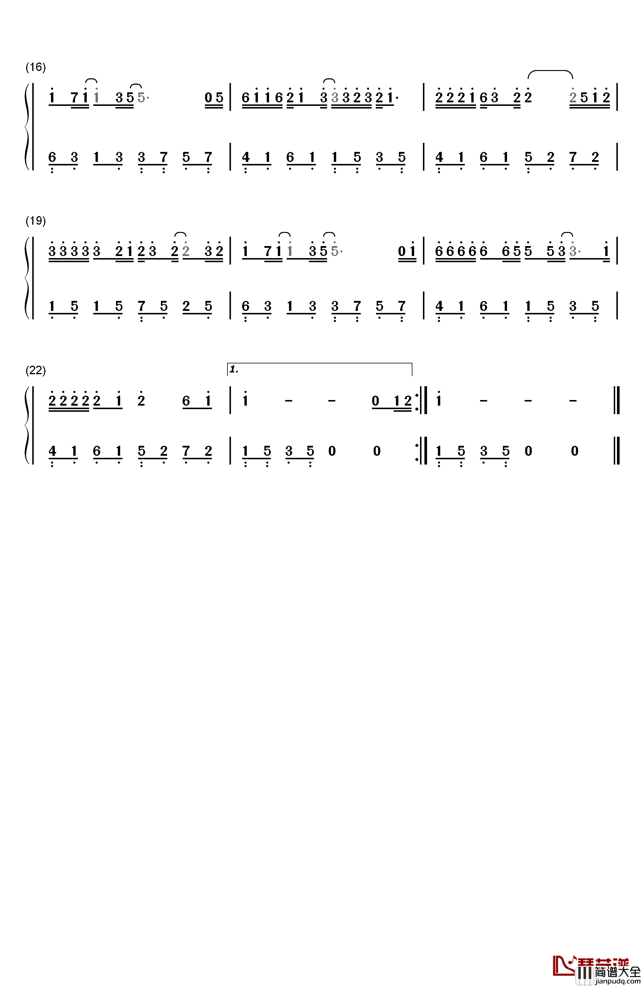 为什么相爱的人不能在一起钢琴简谱_数字双手_郑源
