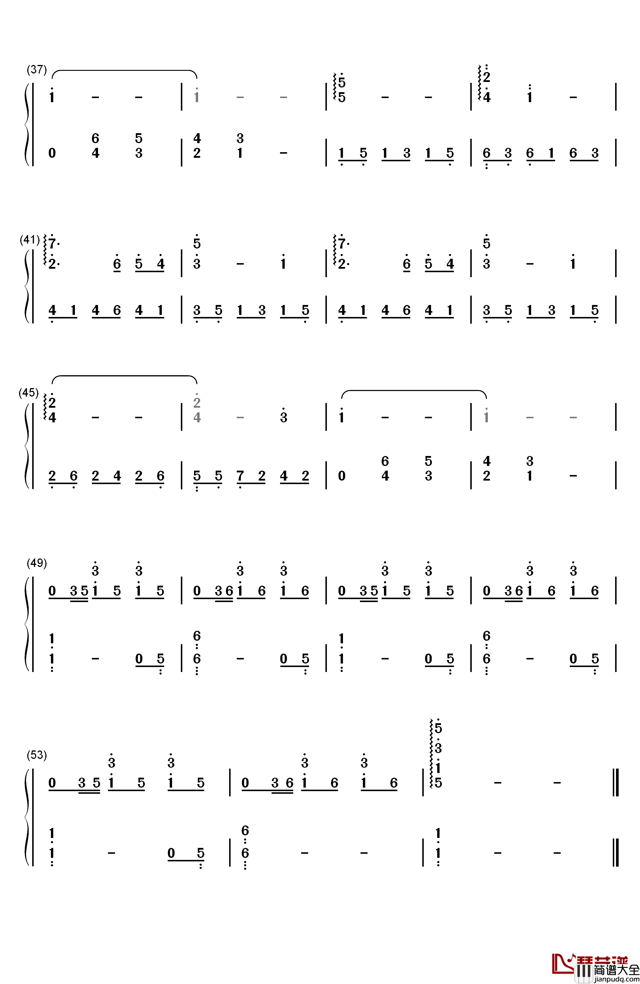 月亮河钢琴简谱_数字双手_Audrey_Hepburn