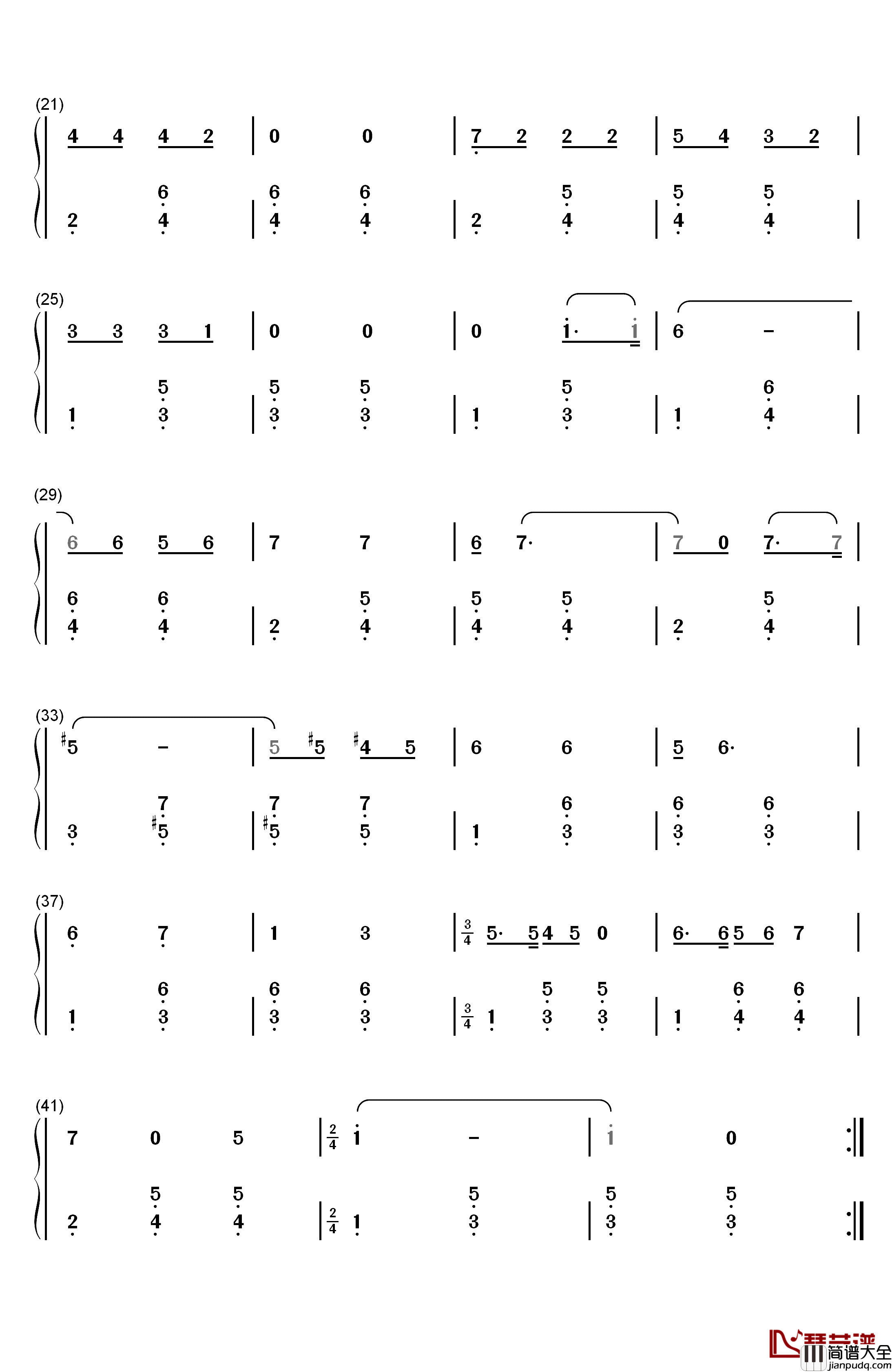 啊哈黑猫警长钢琴简谱_数字双手_蔡璐