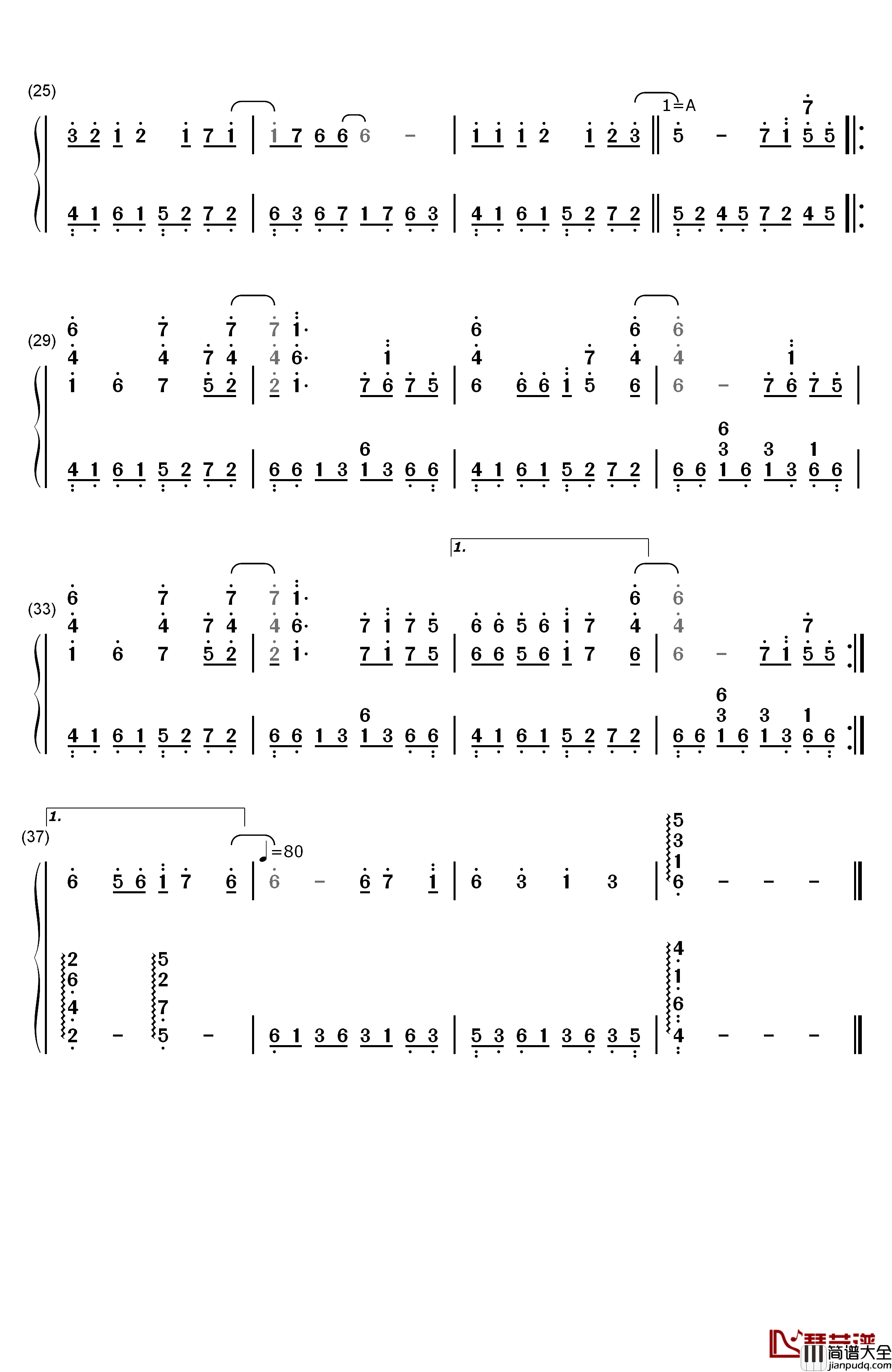 Take_Me_Higher钢琴简谱_数字双手_V6