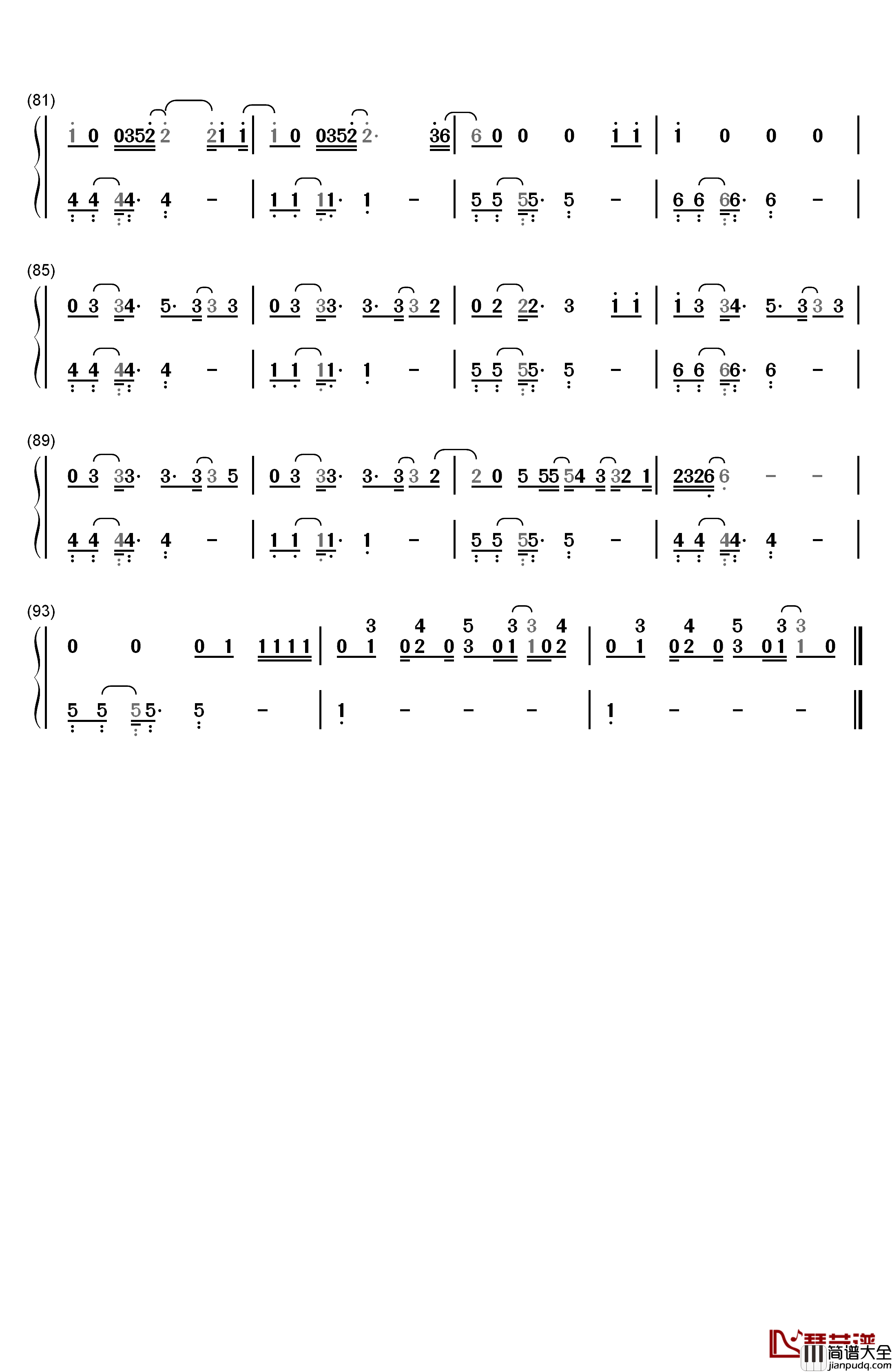 Still Falling For You钢琴简谱_数字双手_Ellie_Goulding