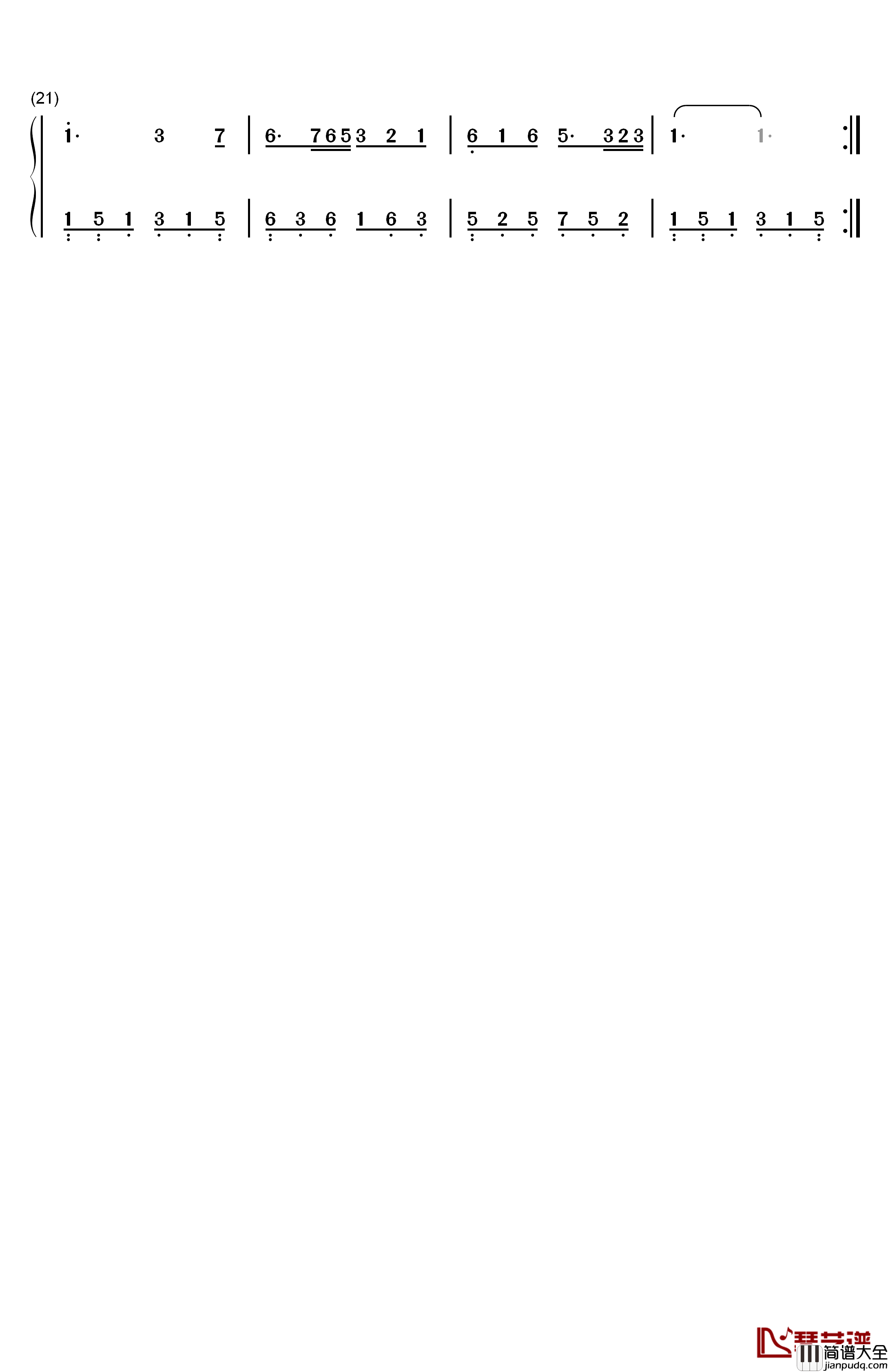 故乡的骄傲钢琴简谱_数字双手_梦之旅