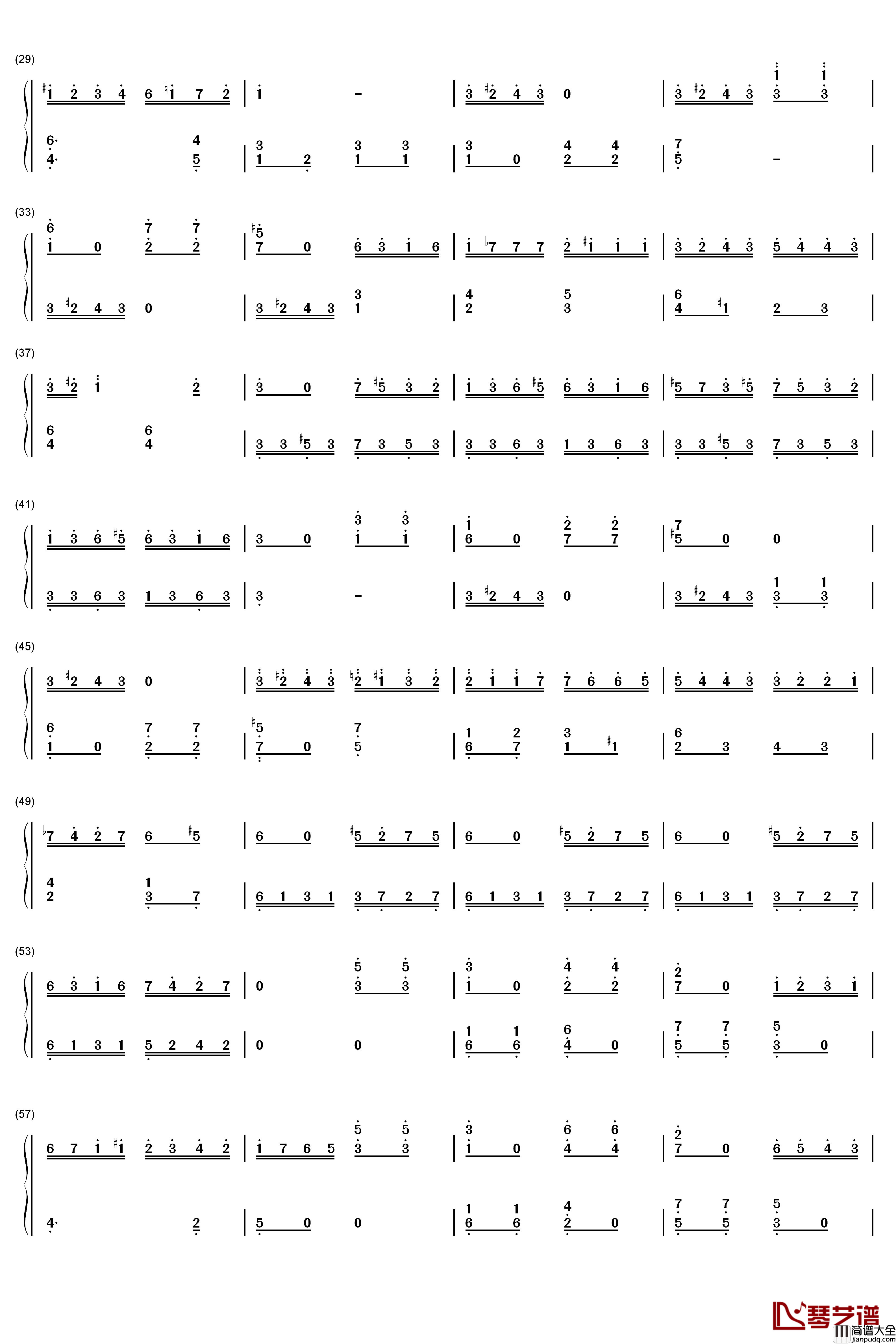 C大调奏鸣曲K.545第3乐章钢琴简谱_数字双手_莫扎特