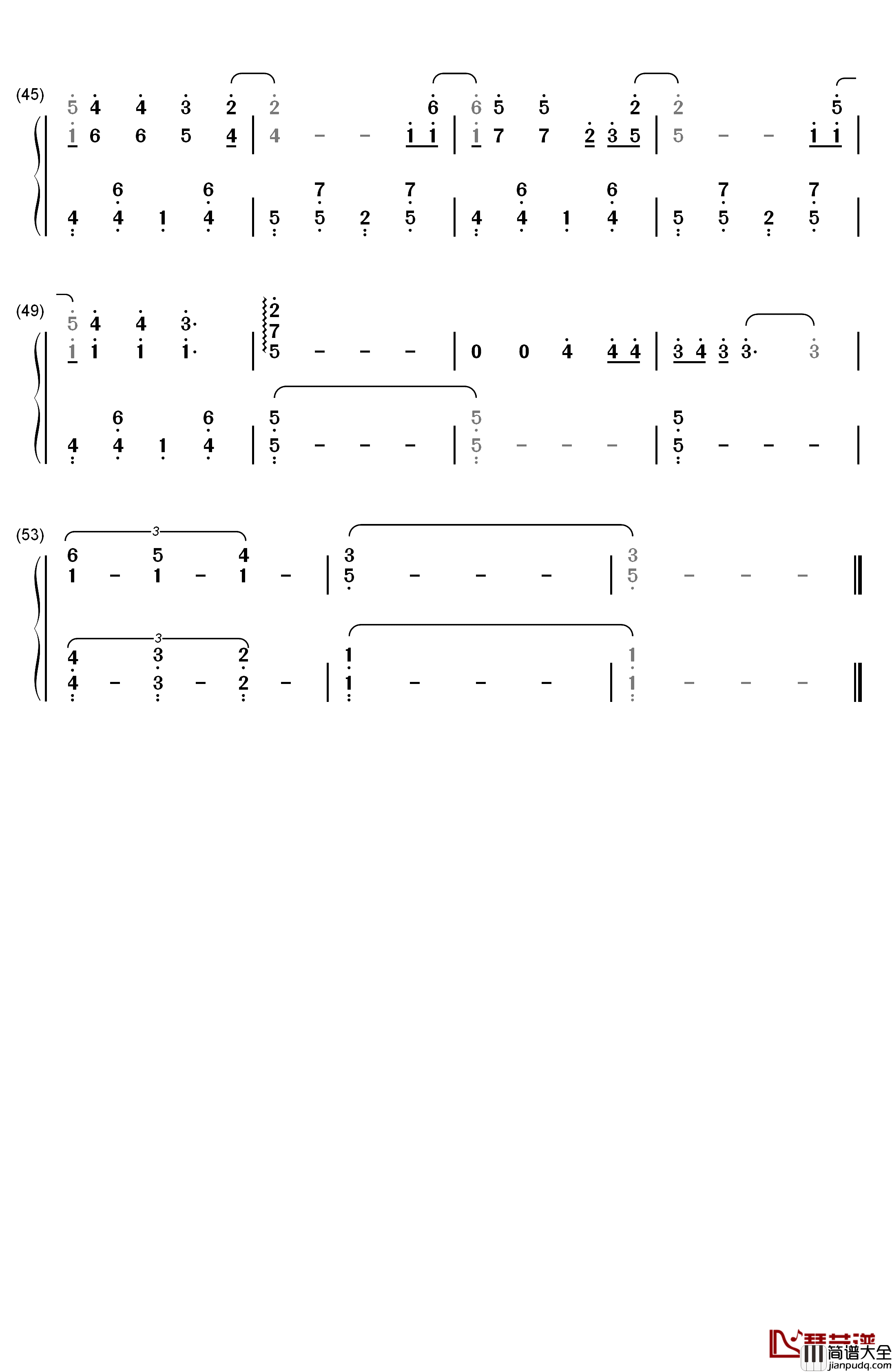 Lemon_Tree钢琴简谱_数字双手_Fool's_Garden