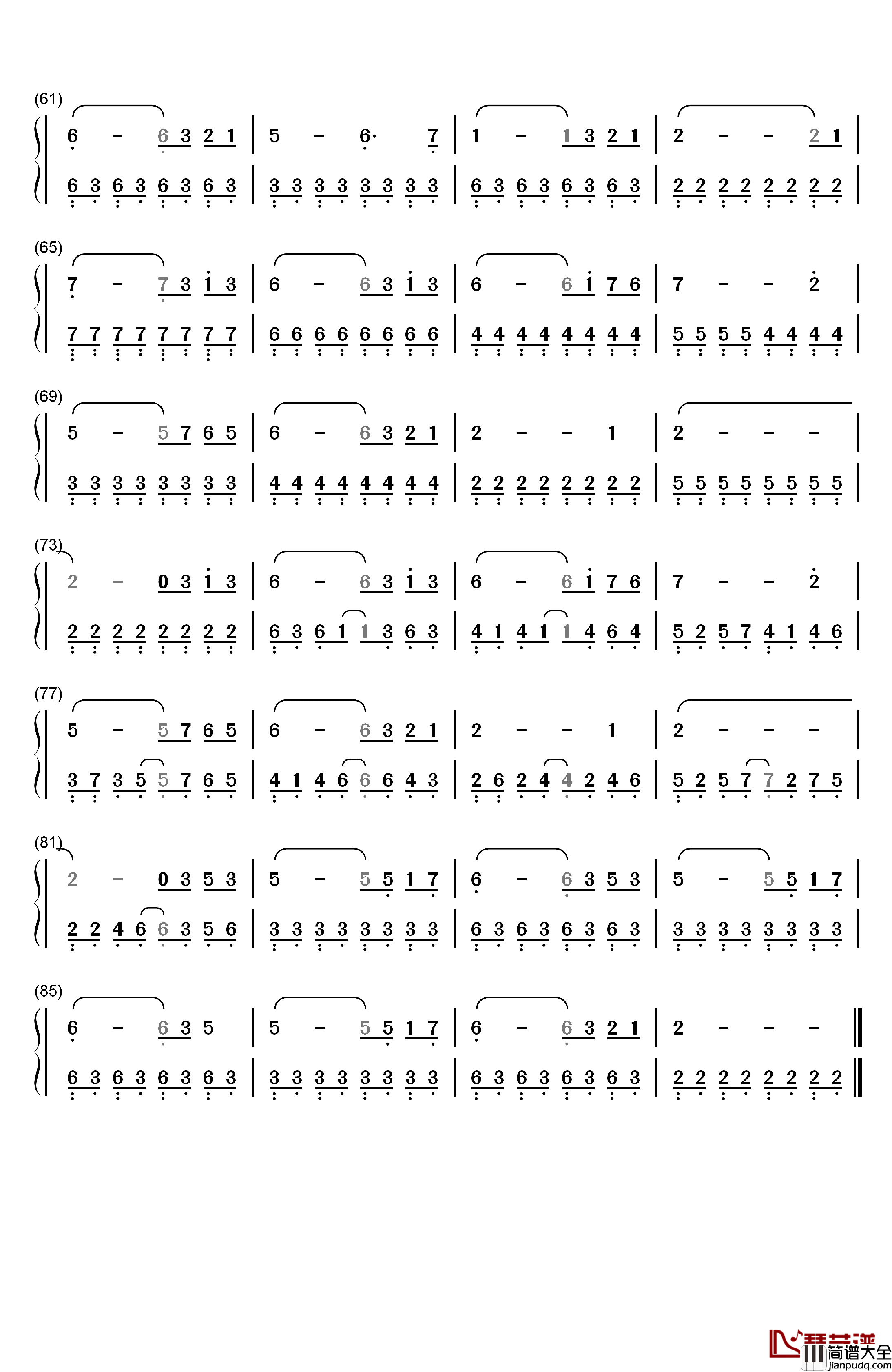 Here_We_Are_Again钢琴简谱_数字双手_日向大介